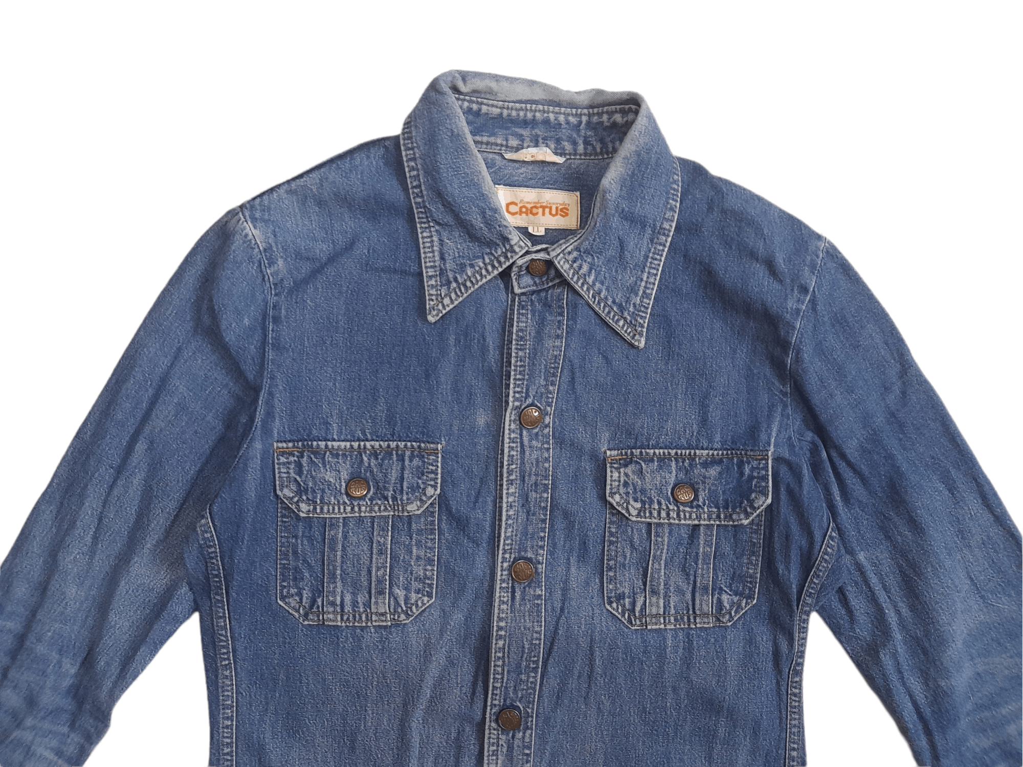 Travis Scott × Vintage 80s Cactus Denim Jacket (E379) Size US S / EU 44-46 / 1 - 4 Thumbnail