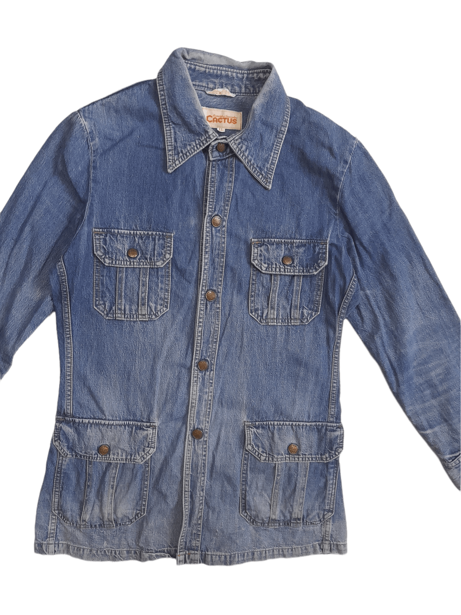 Travis Scott × Vintage 80s Cactus Denim Jacket (E379) Size US S / EU 44-46 / 1 - 2 Thumbnail