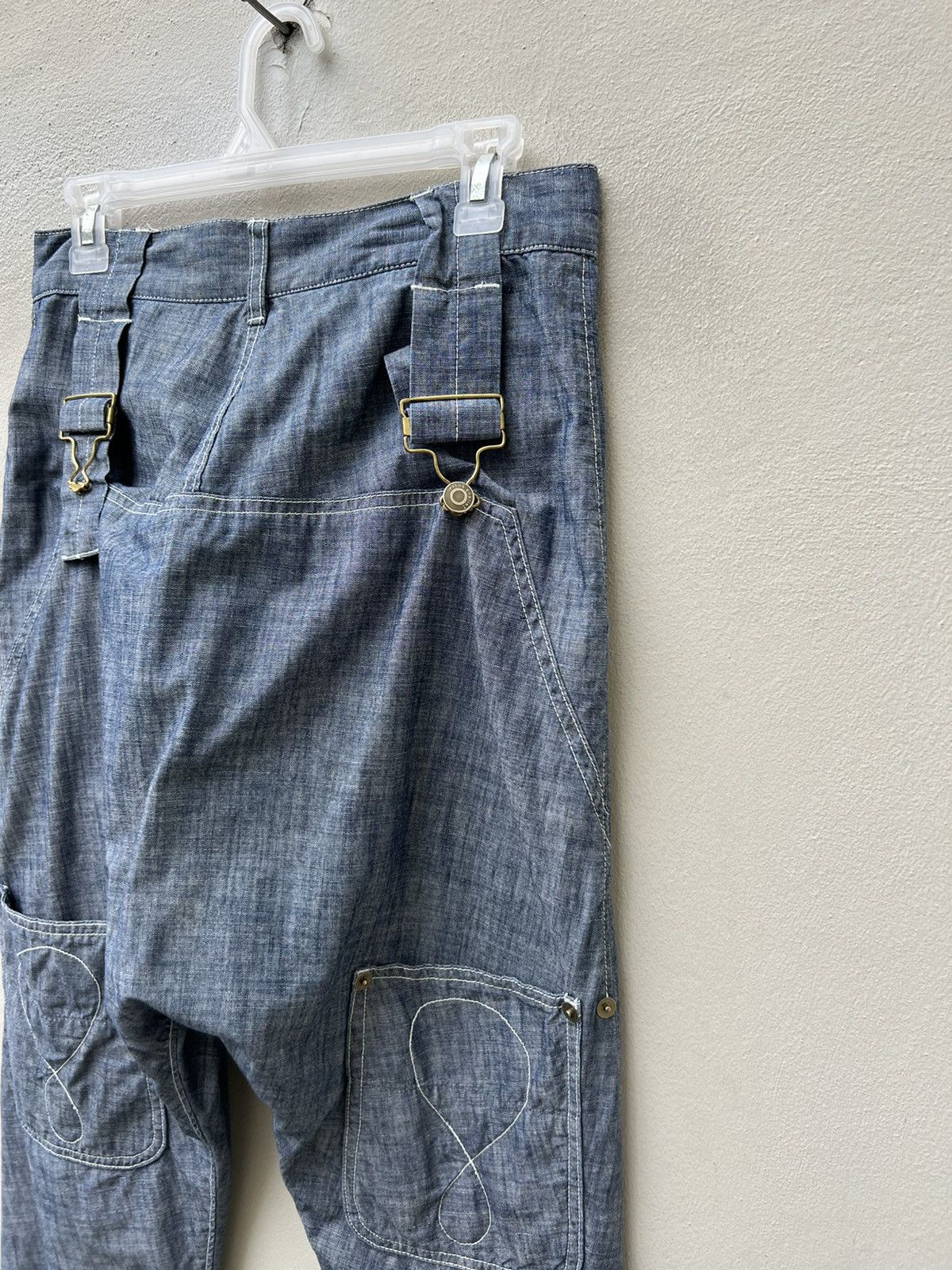 Issey Miyake Mercibeaucoup Miyake Drop Crotch Chambray Work Trouser Size US 29 - 18 Thumbnail