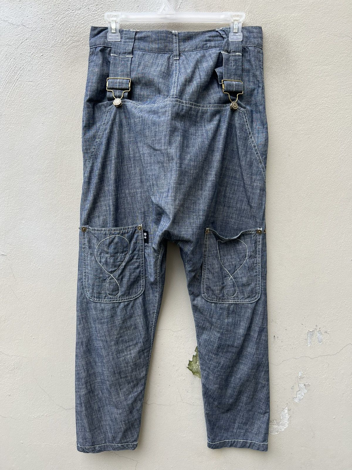 Issey Miyake Mercibeaucoup Miyake Drop Crotch Chambray Work Trouser Size US 29 - 13 Thumbnail