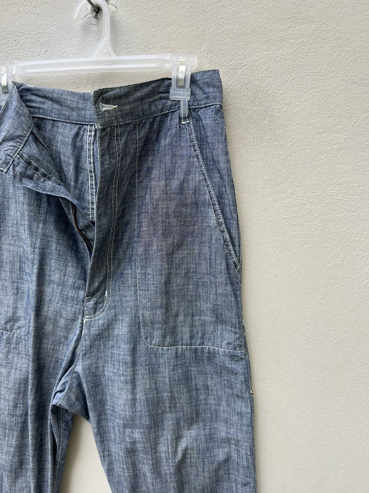 Issey Miyake Mercibeaucoup Miyake Drop Crotch Chambray Work Trouser Size US 29 - 11 Thumbnail