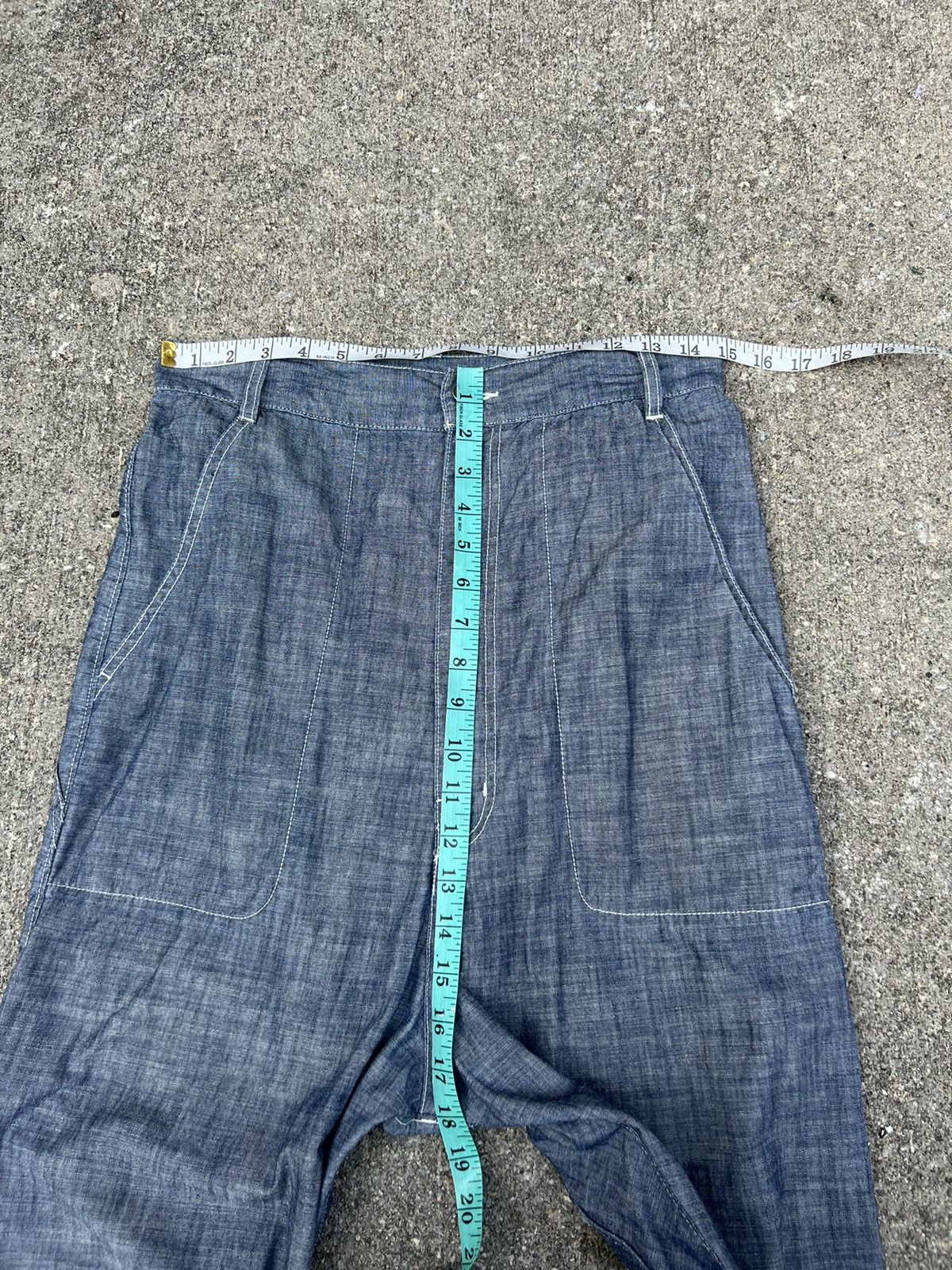 Issey Miyake Mercibeaucoup Miyake Drop Crotch Chambray Work Trouser Size US 29 - 2 Thumbnail