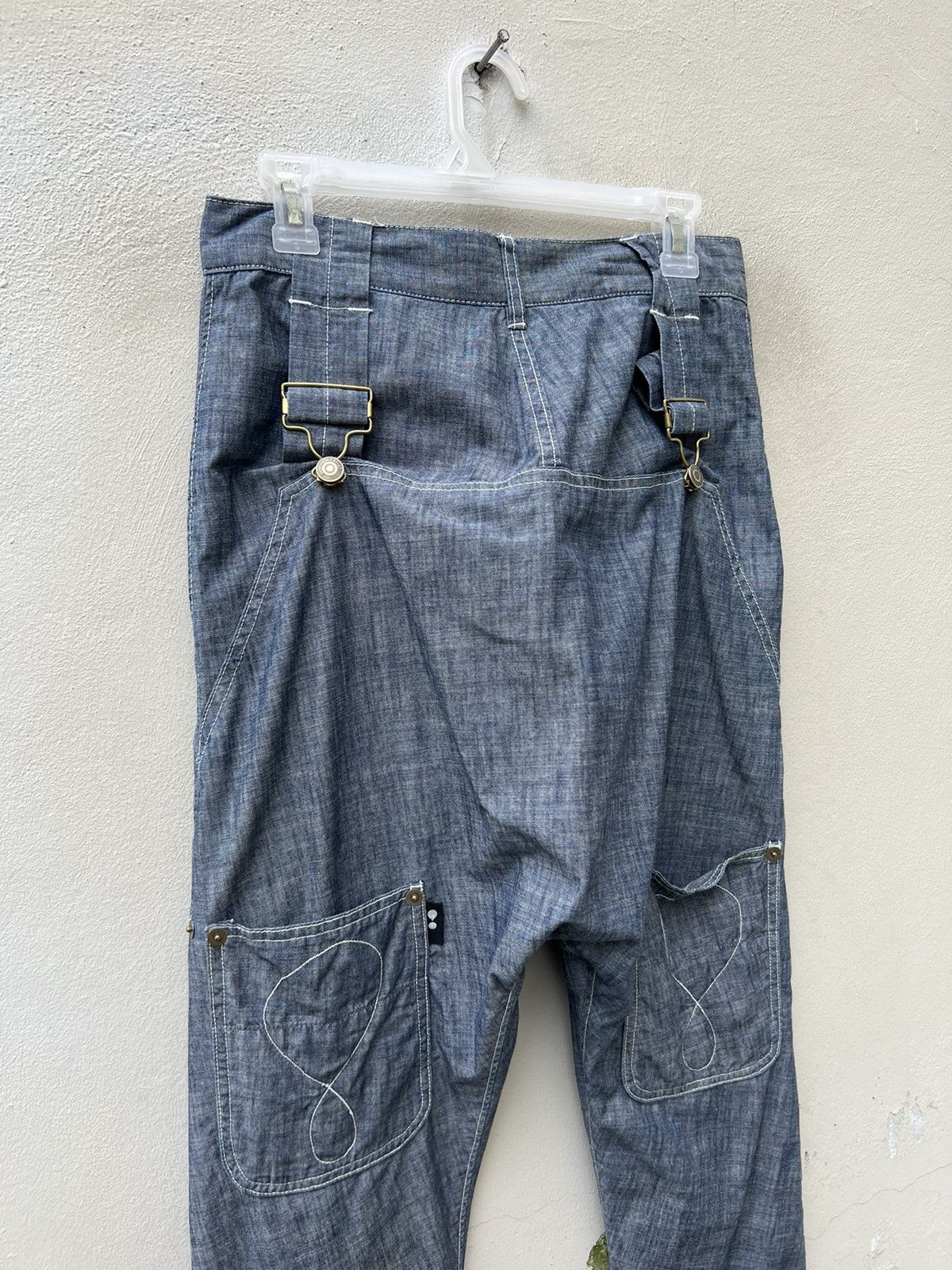 Issey Miyake Mercibeaucoup Miyake Drop Crotch Chambray Work Trouser Size US 29 - 14 Thumbnail