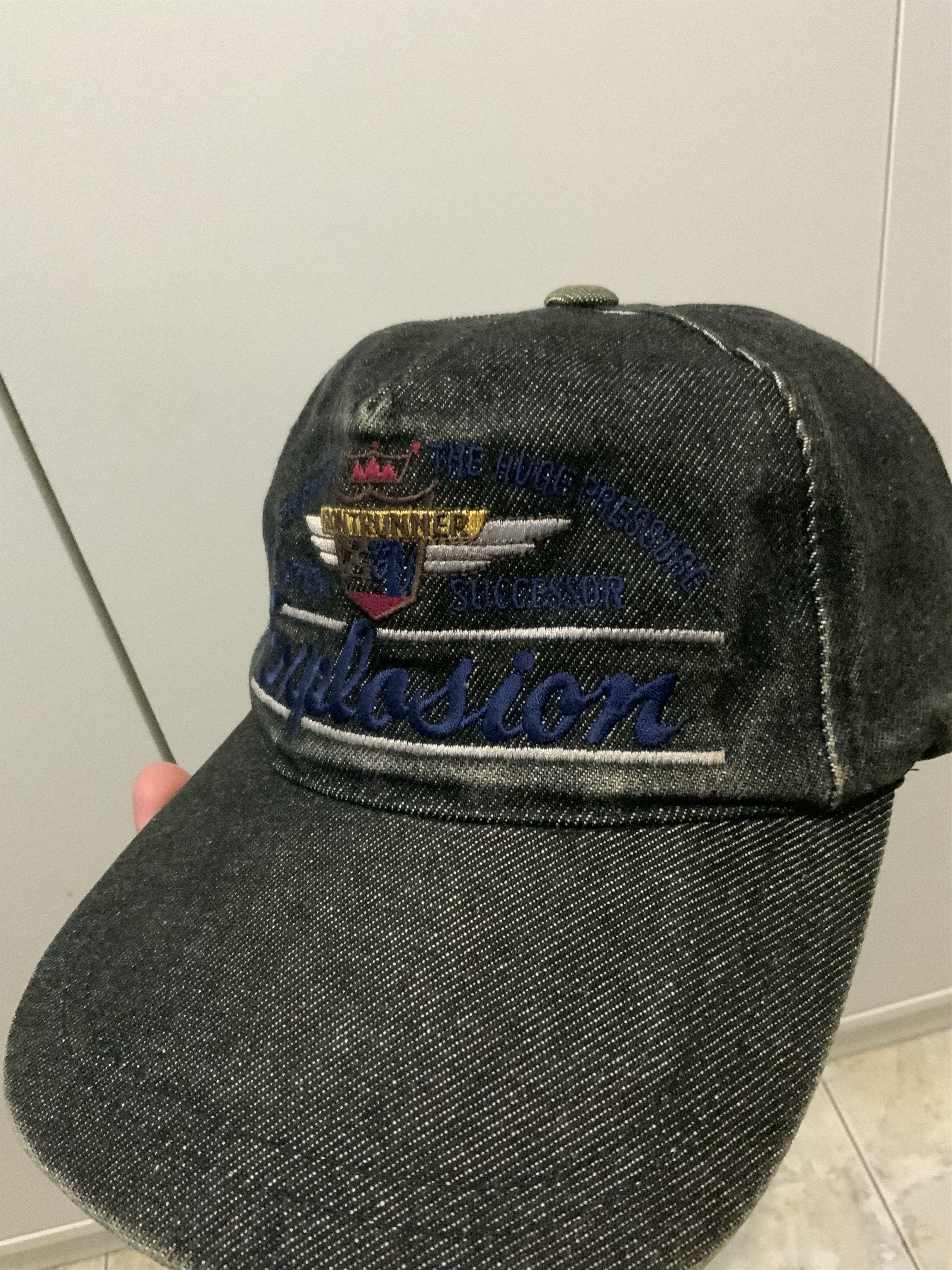 Denime Vintage Front Runner Explosion Denim Hat Size ONE SIZE - 17 Thumbnail
