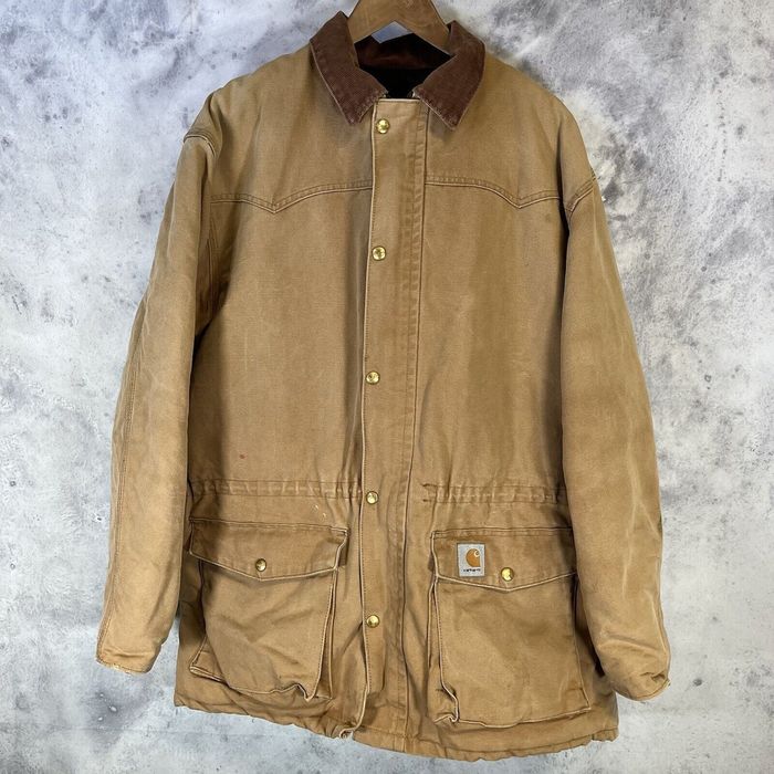 Vintage Vintage Carhartt C05 BRN Barn Coat Canvas Jacket Large Tall ...