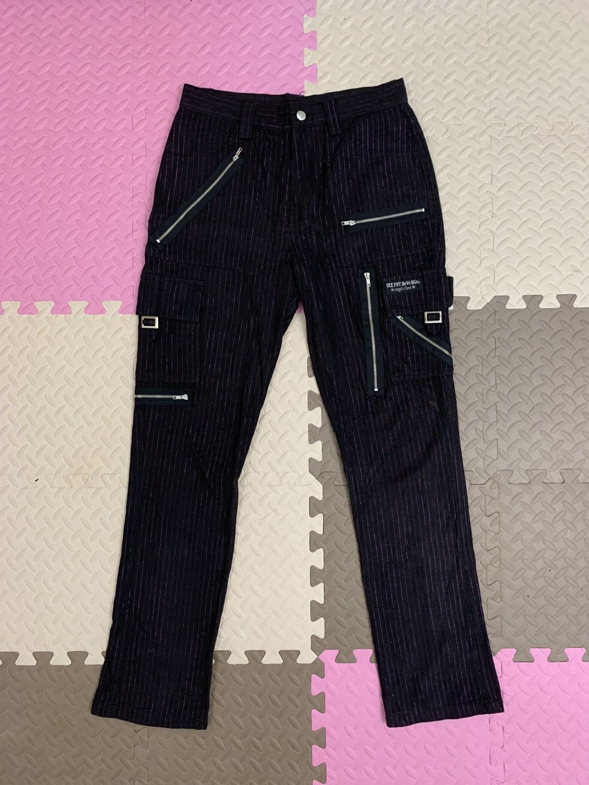 Sex Pot ReVeNGe Sex Pot Revenge Royal Class cargos pant zipper stripes cargo Size US 30 / EU 46 - 1 Thumbnail