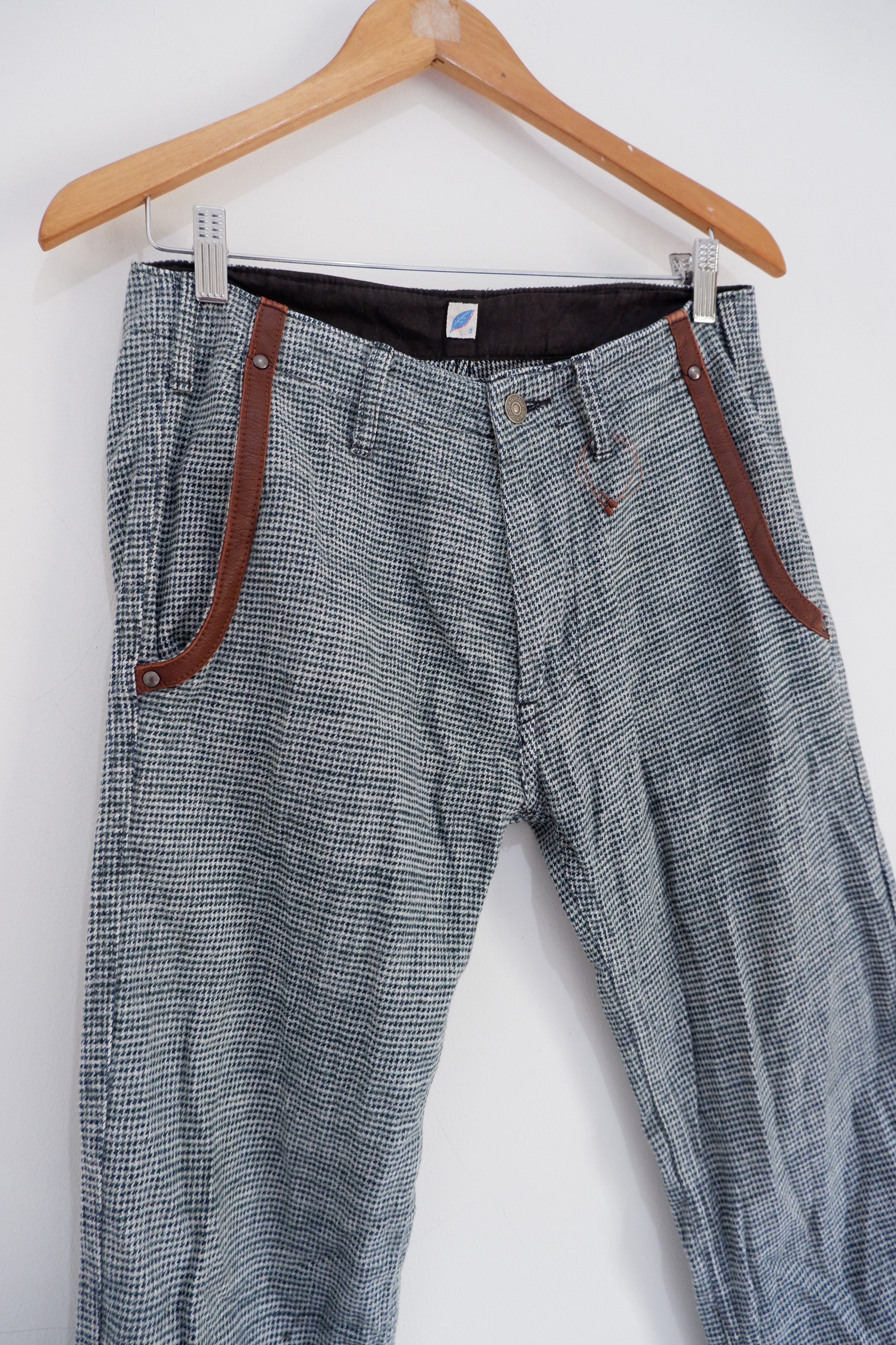 Pure Blue Japan Vintage Pure Blue Japan Leather Accent Pocket Long Pants Size US 30 / EU 46 - 3 Thumbnail