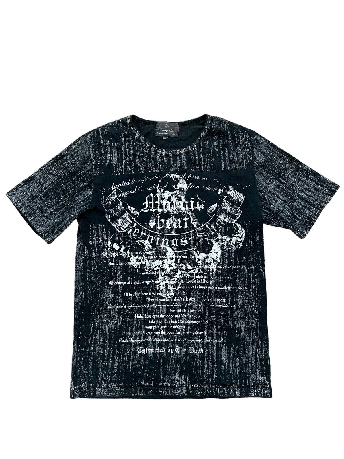 Japanese Brand Burning Sho Skull Punk Shirt