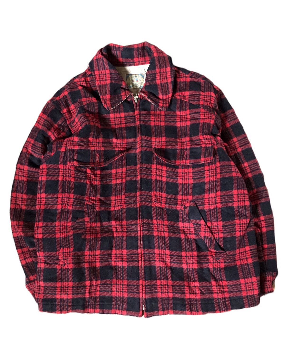 French Connection VTG LIPSTAR.CO WOOL FLANNEL LIGHT JACKET Size US L / EU 52-54 / 3 - 1 Thumbnail
