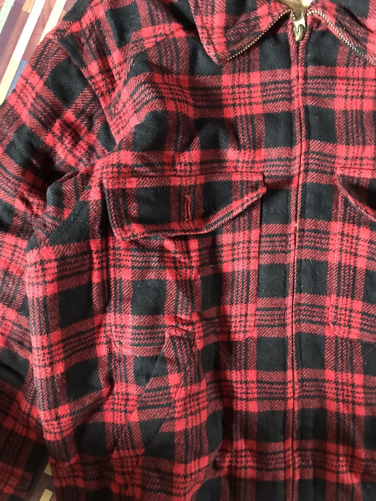 French Connection VTG LIPSTAR.CO WOOL FLANNEL LIGHT JACKET Size US L / EU 52-54 / 3 - 4 Thumbnail