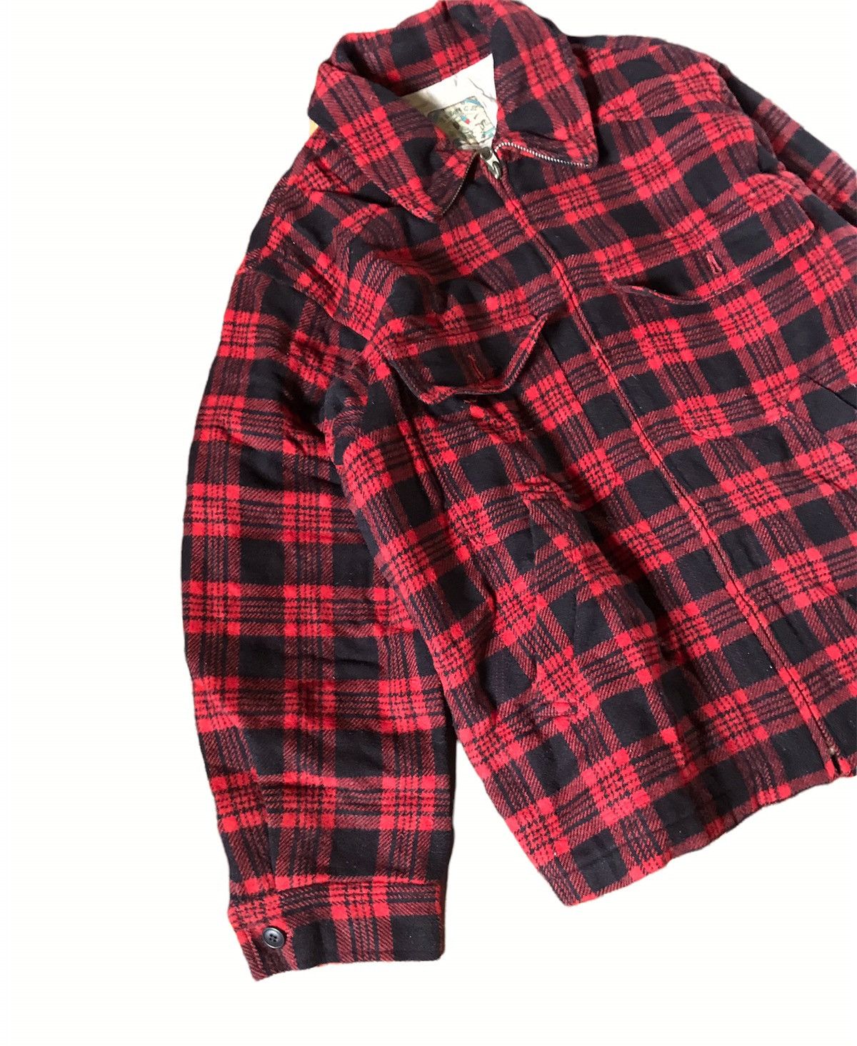 French Connection VTG LIPSTAR.CO WOOL FLANNEL LIGHT JACKET Size US L / EU 52-54 / 3 - 2 Thumbnail