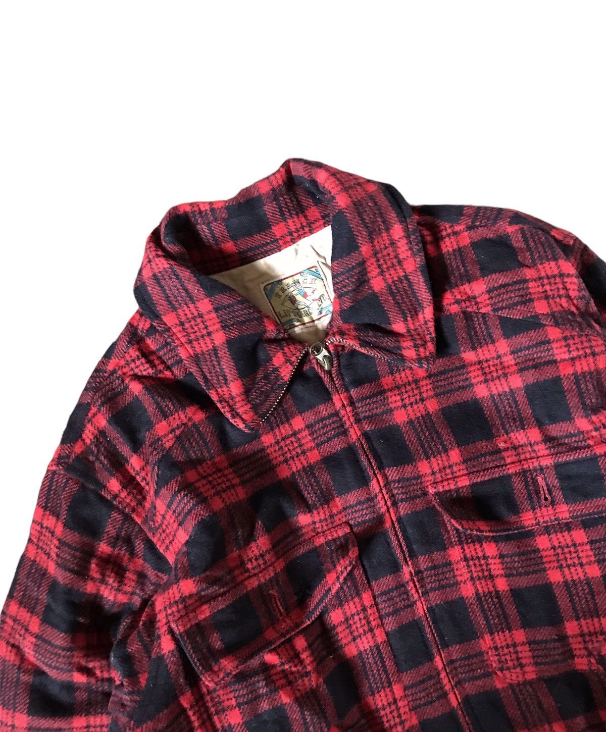 French Connection VTG LIPSTAR.CO WOOL FLANNEL LIGHT JACKET Size US L / EU 52-54 / 3 - 3 Thumbnail