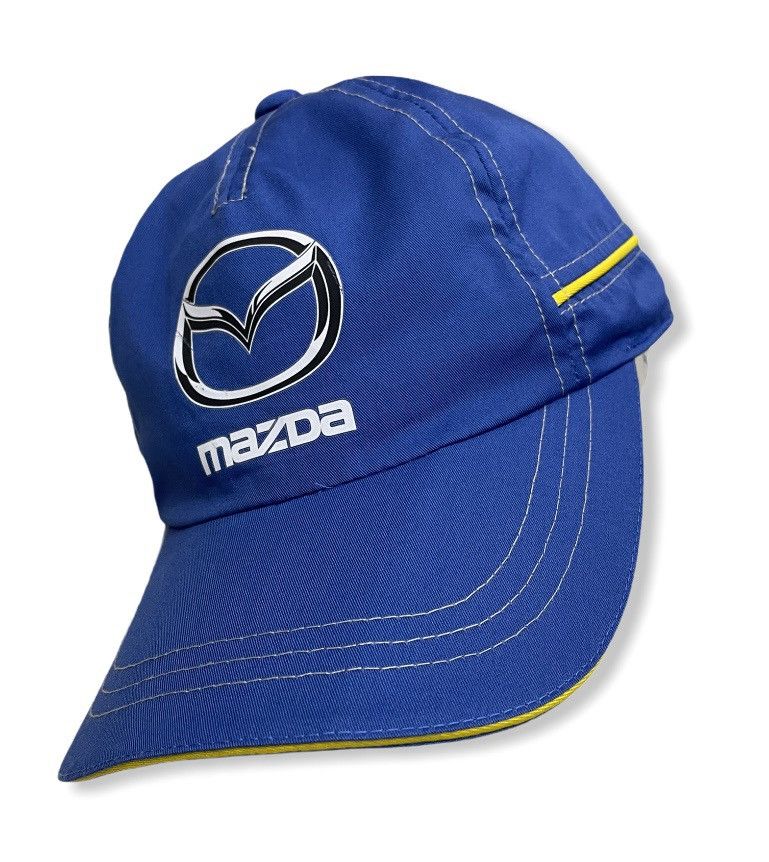 image of Racing x Trucker Hat Mazdaspeed! Mazda Japan Half Mesh Trucker Hat in Blue, Men's