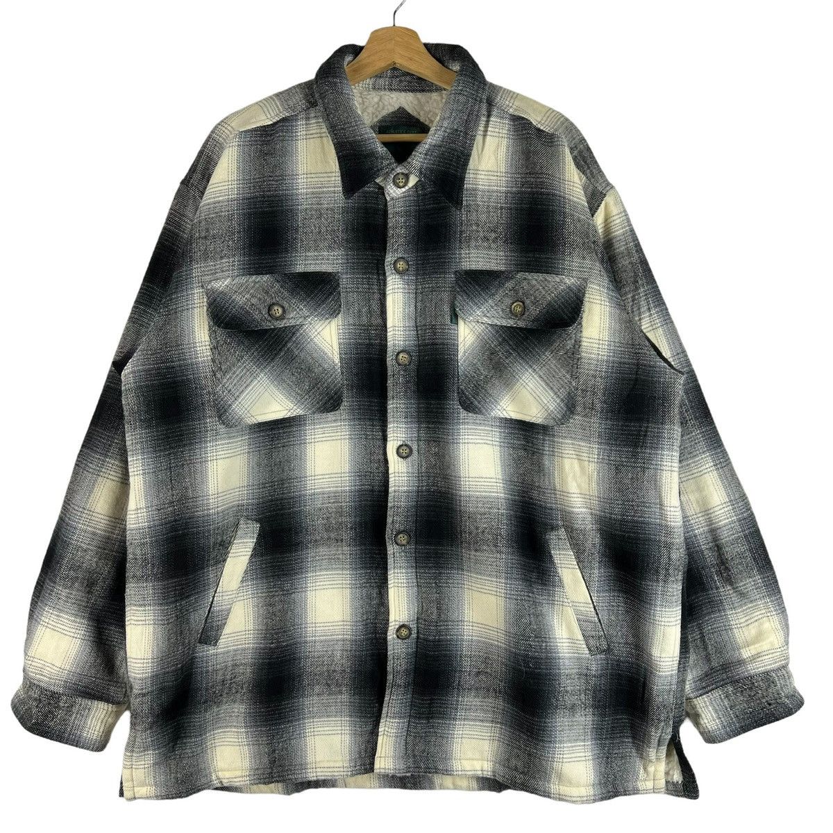 Flannel × Japanese Brand × Vintage Bayleaf Flannel Wool Jacket Vintage Size US XXL / EU 58 / 5 - 2 Thumbnail