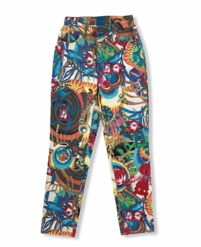 Christian Lacroix × Vintage RARE🔥 1990’S CHRISTIAN LACROIX PSYCHEDELIC FULLPRINT DENIM Size 26" / US 2 / IT 38 - 1 Thumbnail