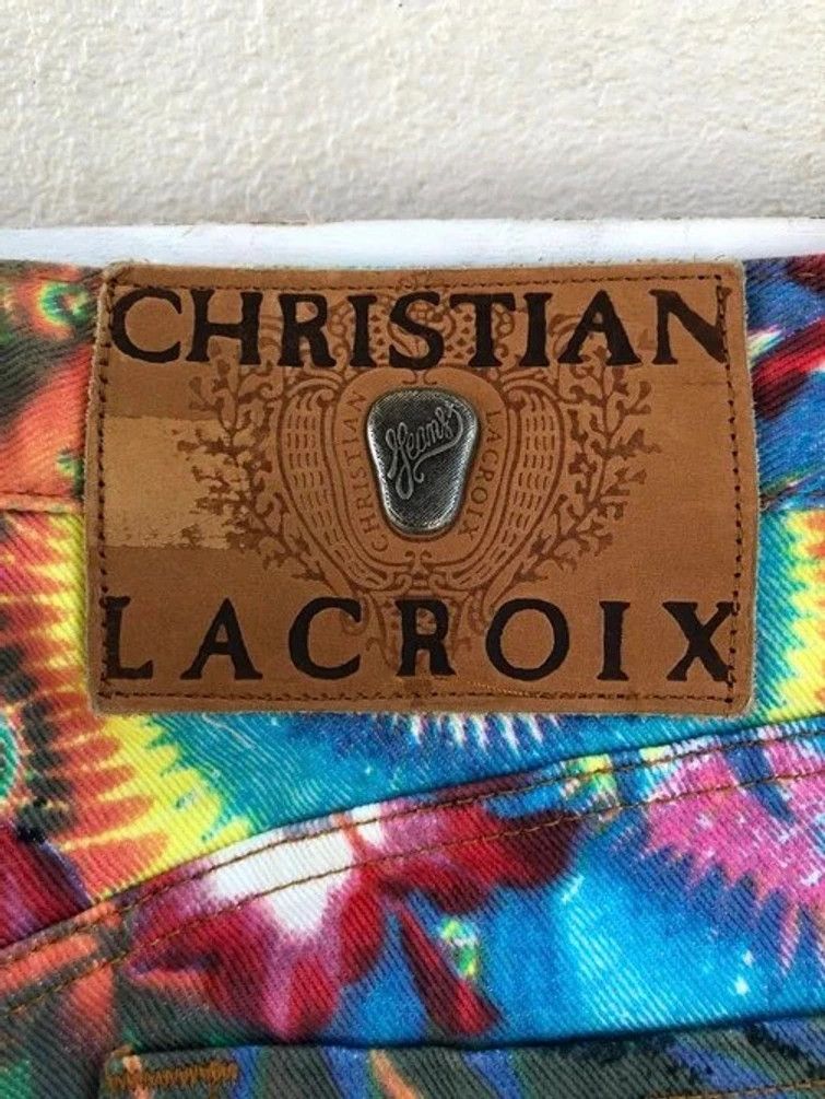 Christian Lacroix × Vintage RARE🔥 1990’S CHRISTIAN LACROIX PSYCHEDELIC FULLPRINT DENIM Size 26" / US 2 / IT 38 - 9 Thumbnail