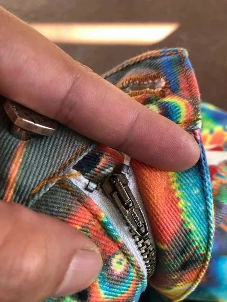 Christian Lacroix × Vintage RARE🔥 1990’S CHRISTIAN LACROIX PSYCHEDELIC FULLPRINT DENIM Size 26" / US 2 / IT 38 - 19 Thumbnail