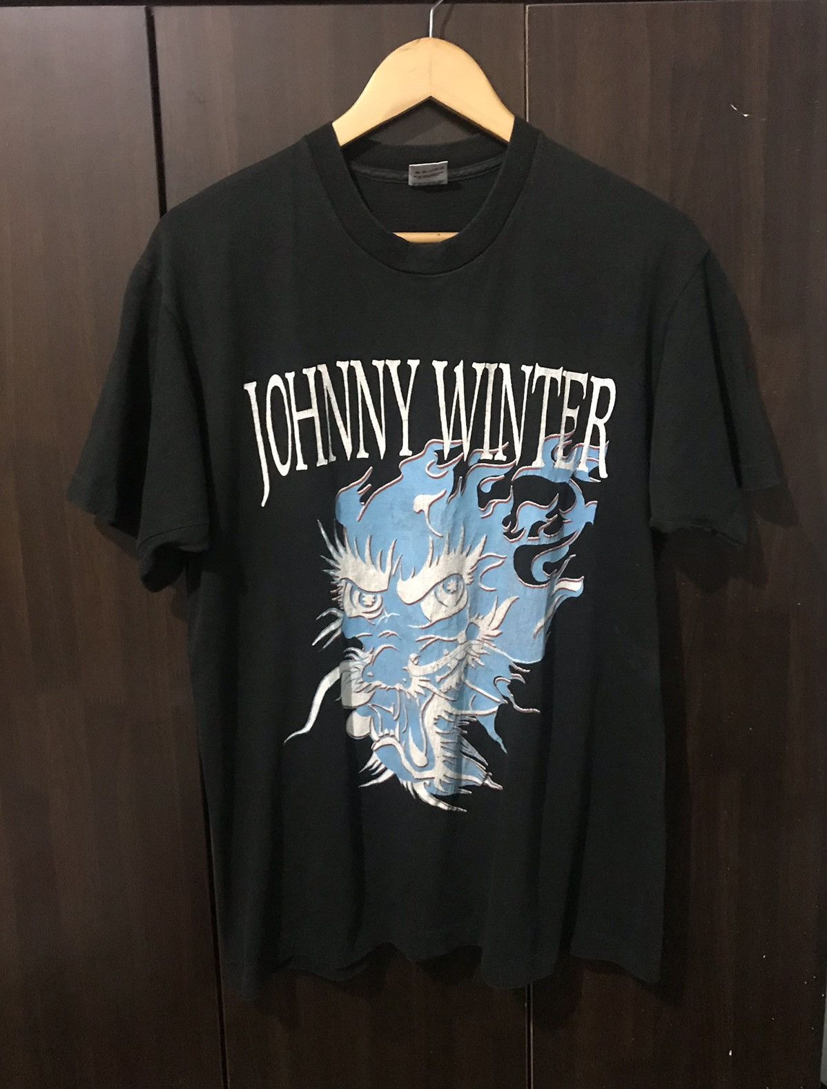 Band Tees × Fruit Of The Loom × Vintage Vintage 90s Johnny Winter Tshirt Musician Size US L / EU 52-54 / 3 - 1 Thumbnail