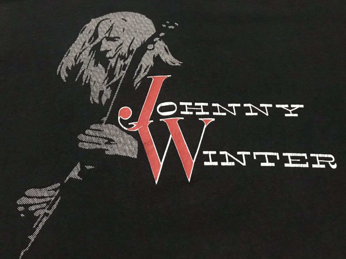 Band Tees × Fruit Of The Loom × Vintage Vintage 90s Johnny Winter Tshirt Musician Size US L / EU 52-54 / 3 - 7 Thumbnail