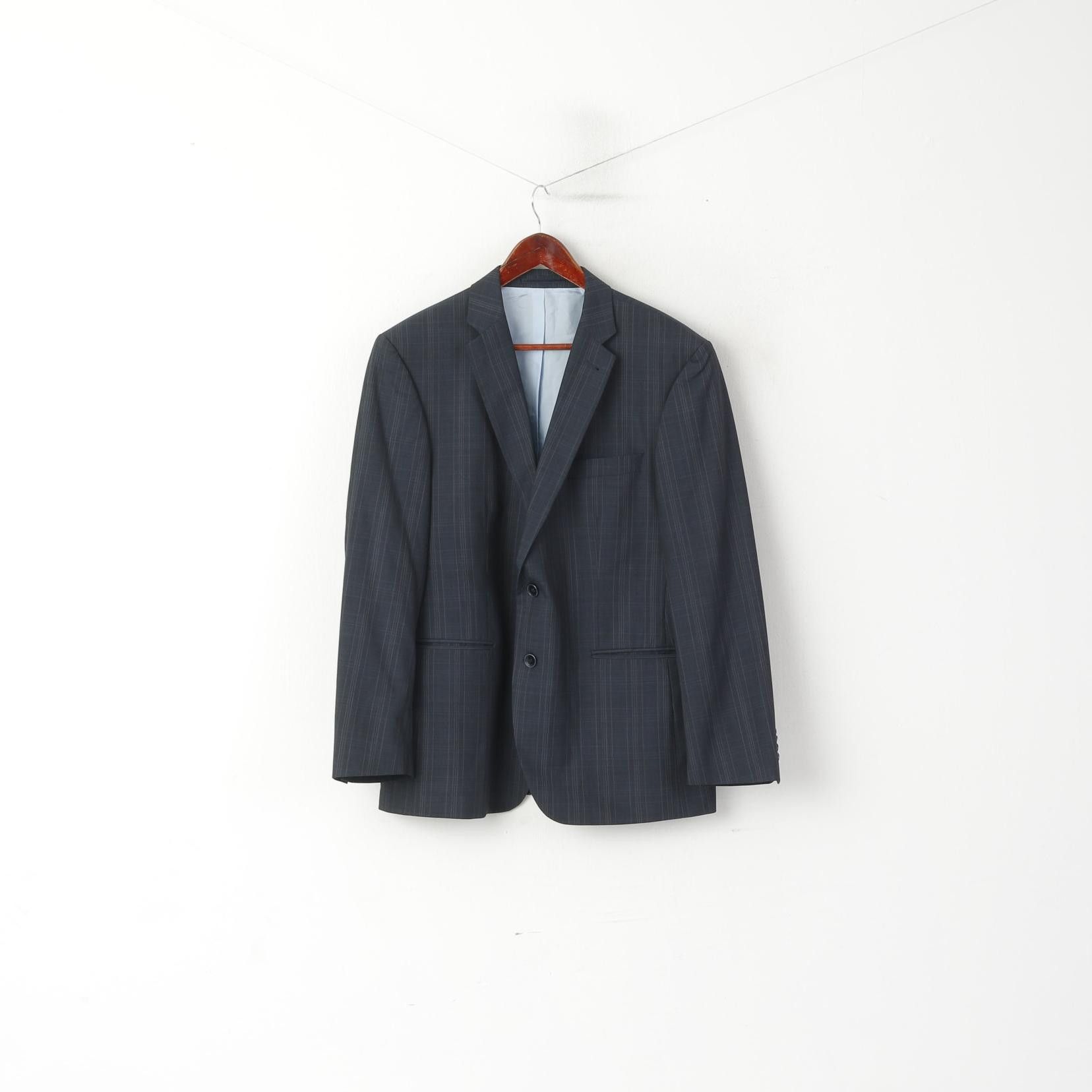 Vintage Roy Robson Men 26 40 Blazer Navy Guabello Wool 0328 Size 40R - 1 Thumbnail