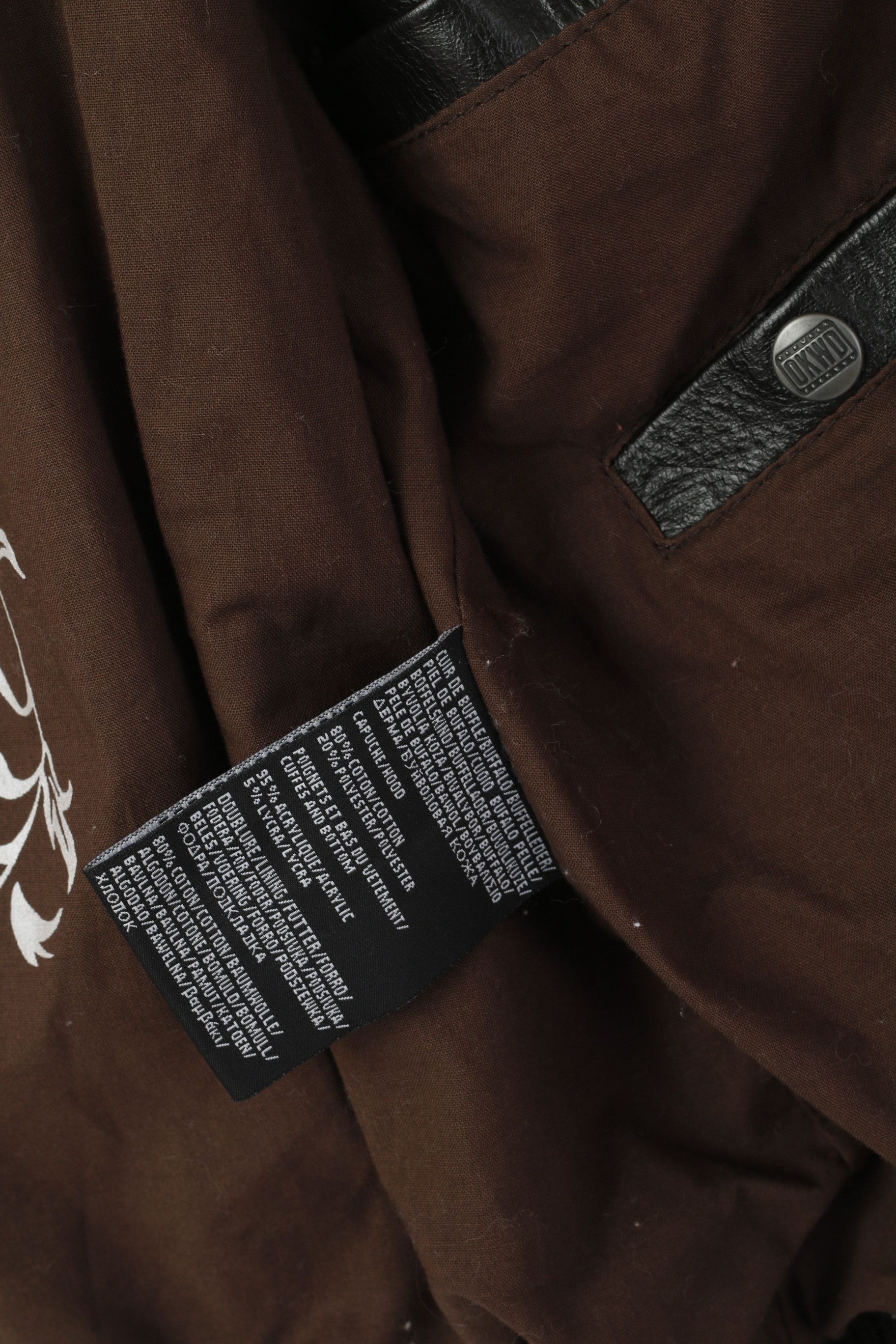 Vintage Oakwood Men L Jacket Dark Brown Leather Pilot 0319 Size US L / EU 52-54 / 3 - 6 Thumbnail