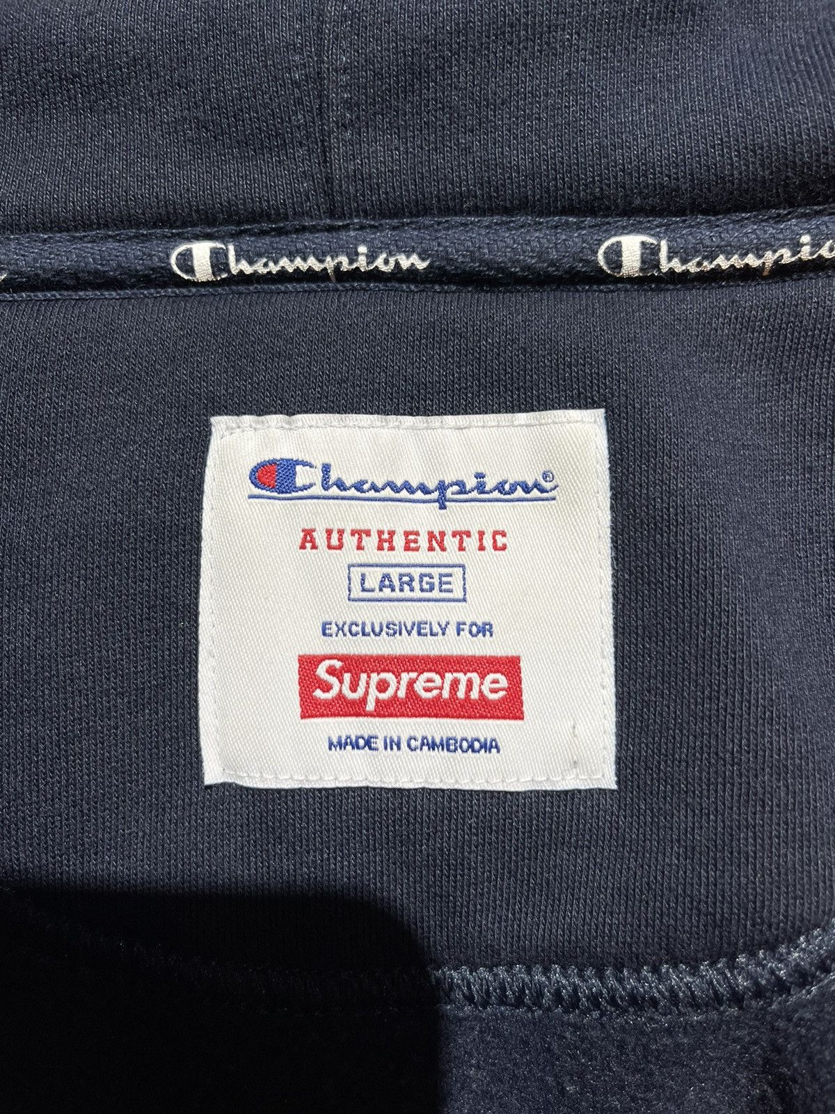 Champion × Supreme SUPREME X CHAMPION ARC ZIP UP HOODIE FW 17 Size US L / EU 52-54 / 3 - 5 Thumbnail