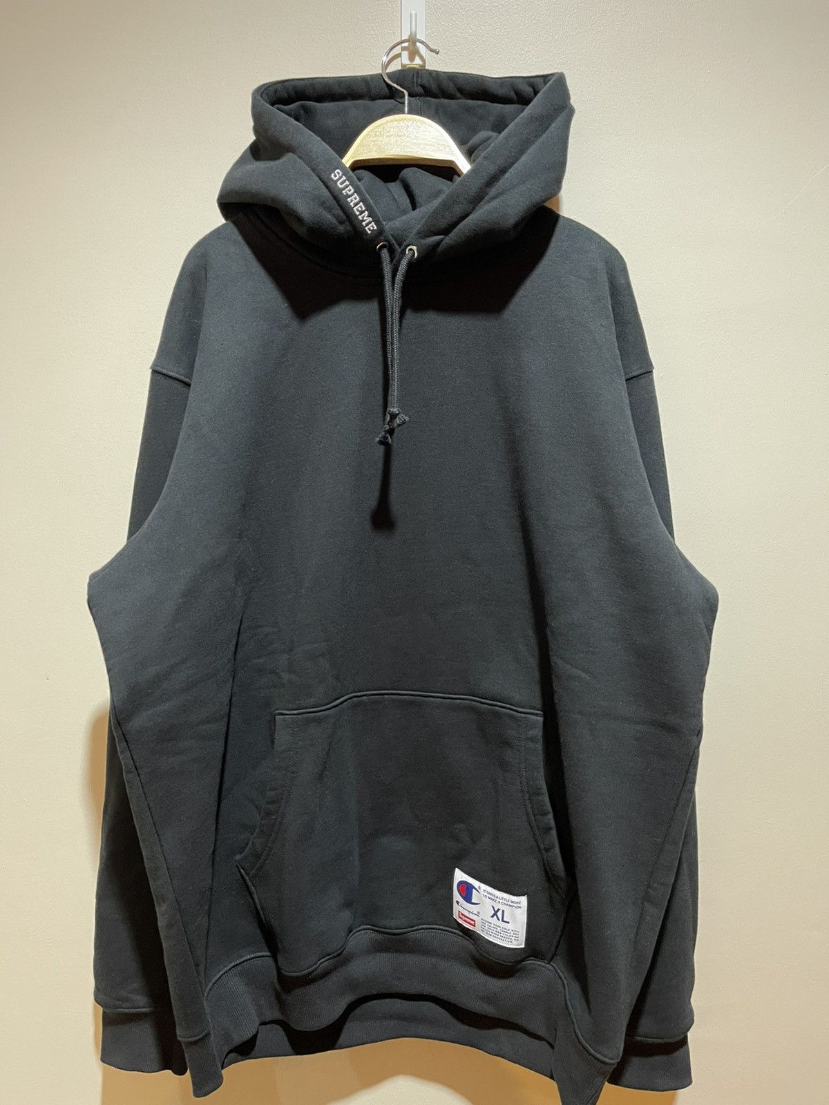 パーカー・フーディ SS18 SUPREME CHAMPION HOODED SWEATSHIRT S-XL BLACK WEEK14 BRAND NEW SS18 SUPREME CHAMPION HOODED SWEATSHIRT HOODIE