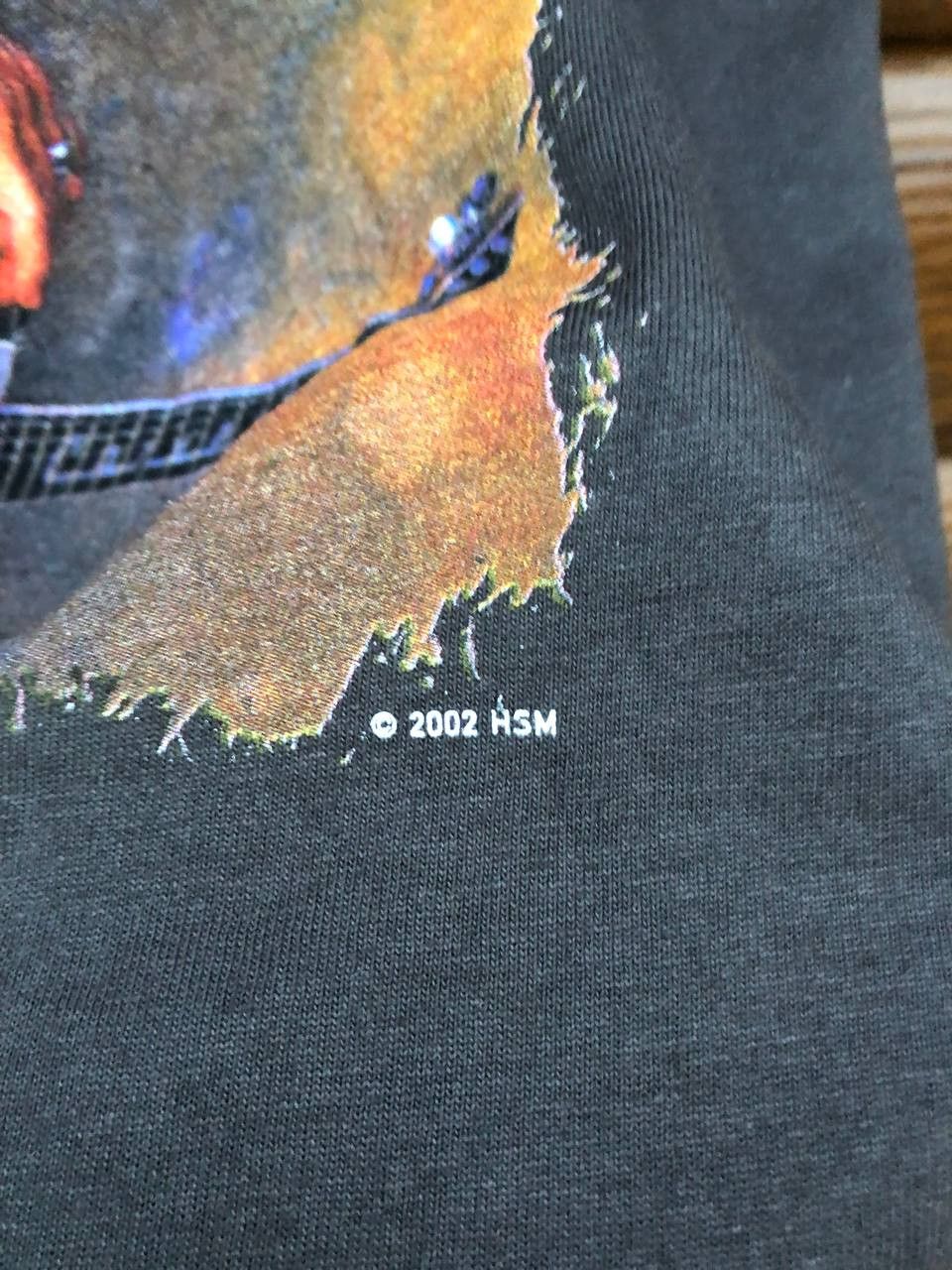 Vintage Vintage 90s Rock Graphic Tee – Guitarist Print Size US L / EU 52-54 / 3 - 4 Thumbnail
