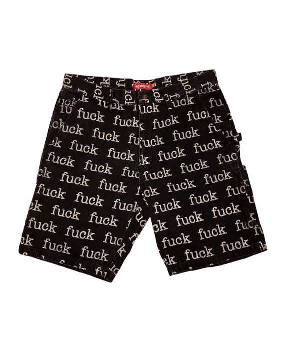 Supreme 13SS Supreme Fuck Denim Painter Shorts | Grailed