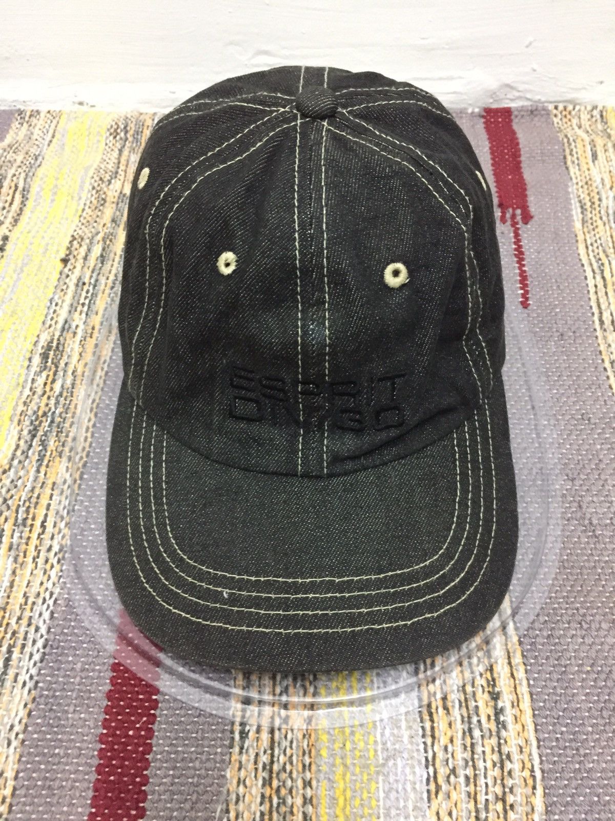 Esprit Vintage Esprit Black Denim Hat Size ONE SIZE - 1 Thumbnail
