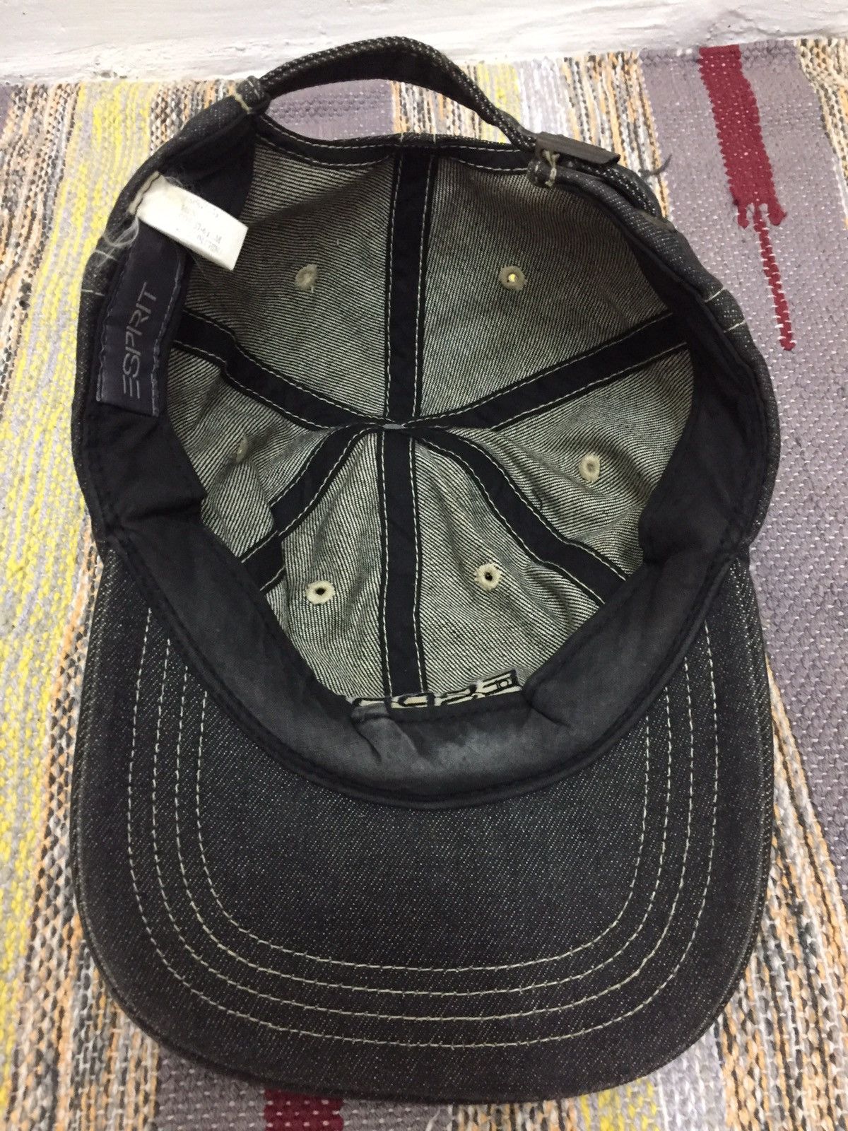 Esprit Vintage Esprit Black Denim Hat Size ONE SIZE - 5 Thumbnail