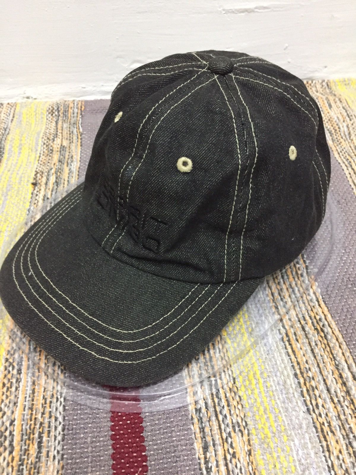 Esprit Vintage Esprit Black Denim Hat Size ONE SIZE - 2 Thumbnail