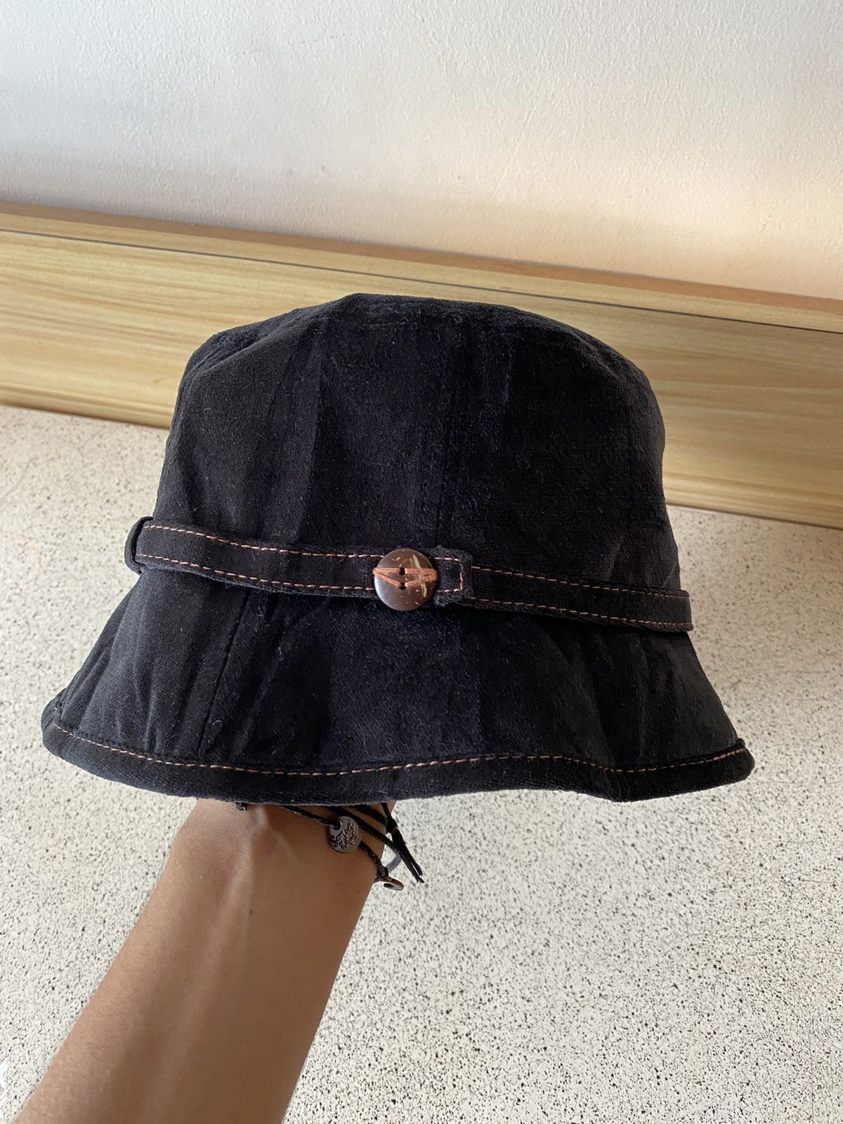 Yohji Yamamoto Y’saccs by Yohji Yamamoto Velvet Bucket Hat Size ONE SIZE - 1 Thumbnail