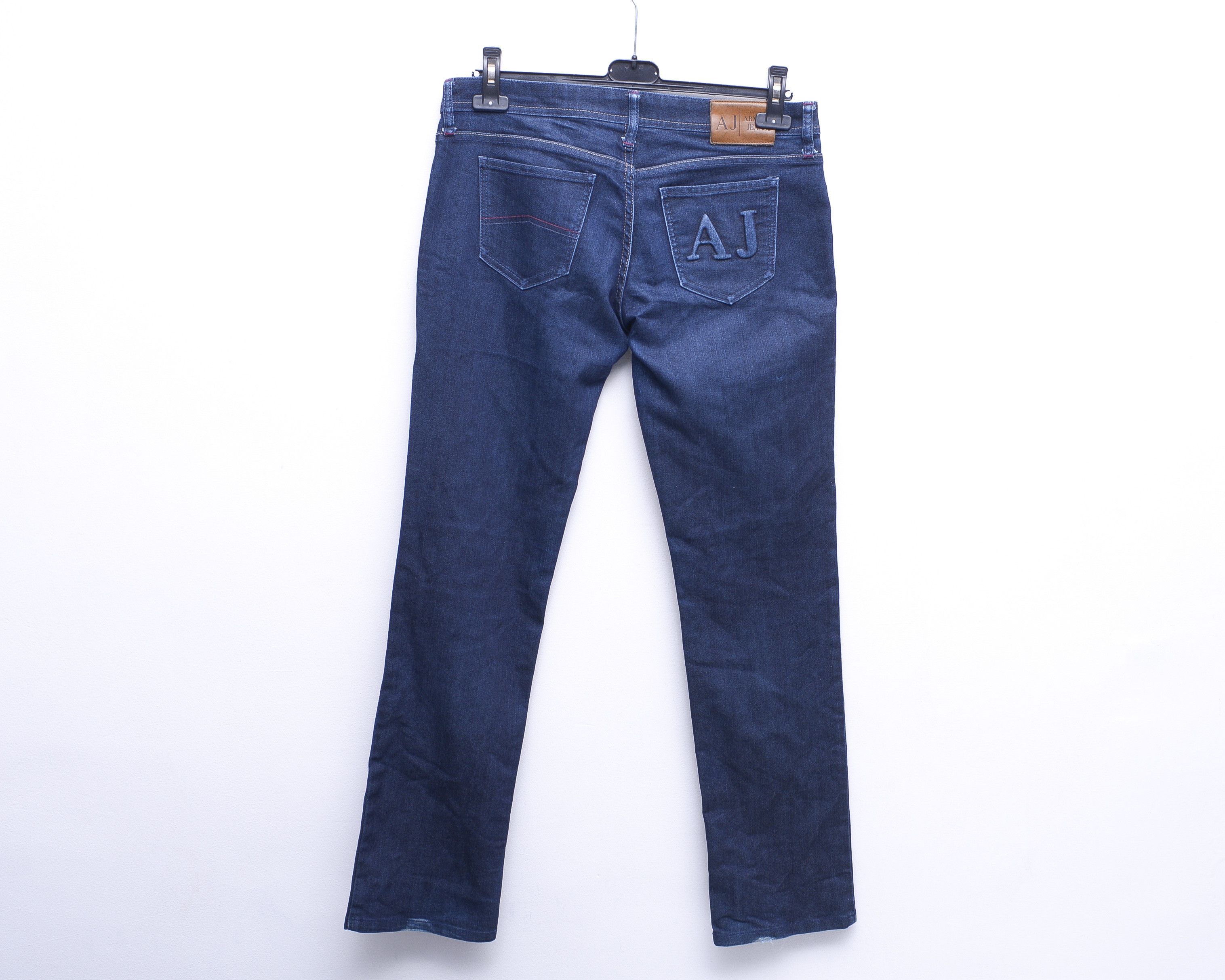 Armani × Japanese Brand Jeans Indigo 009 Women W30 Trousers Pants Denim Raw Straight Size 30" / US 8 / IT 44 - 4 Thumbnail