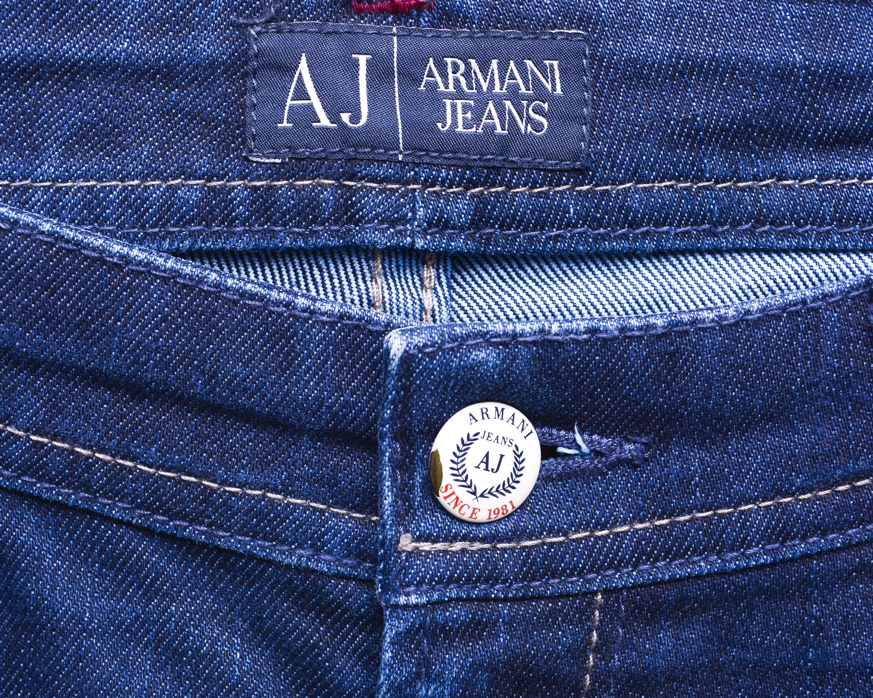 Armani × Japanese Brand Jeans Indigo 009 Women W30 Trousers Pants Denim Raw Straight Size 30" / US 8 / IT 44 - 3 Thumbnail