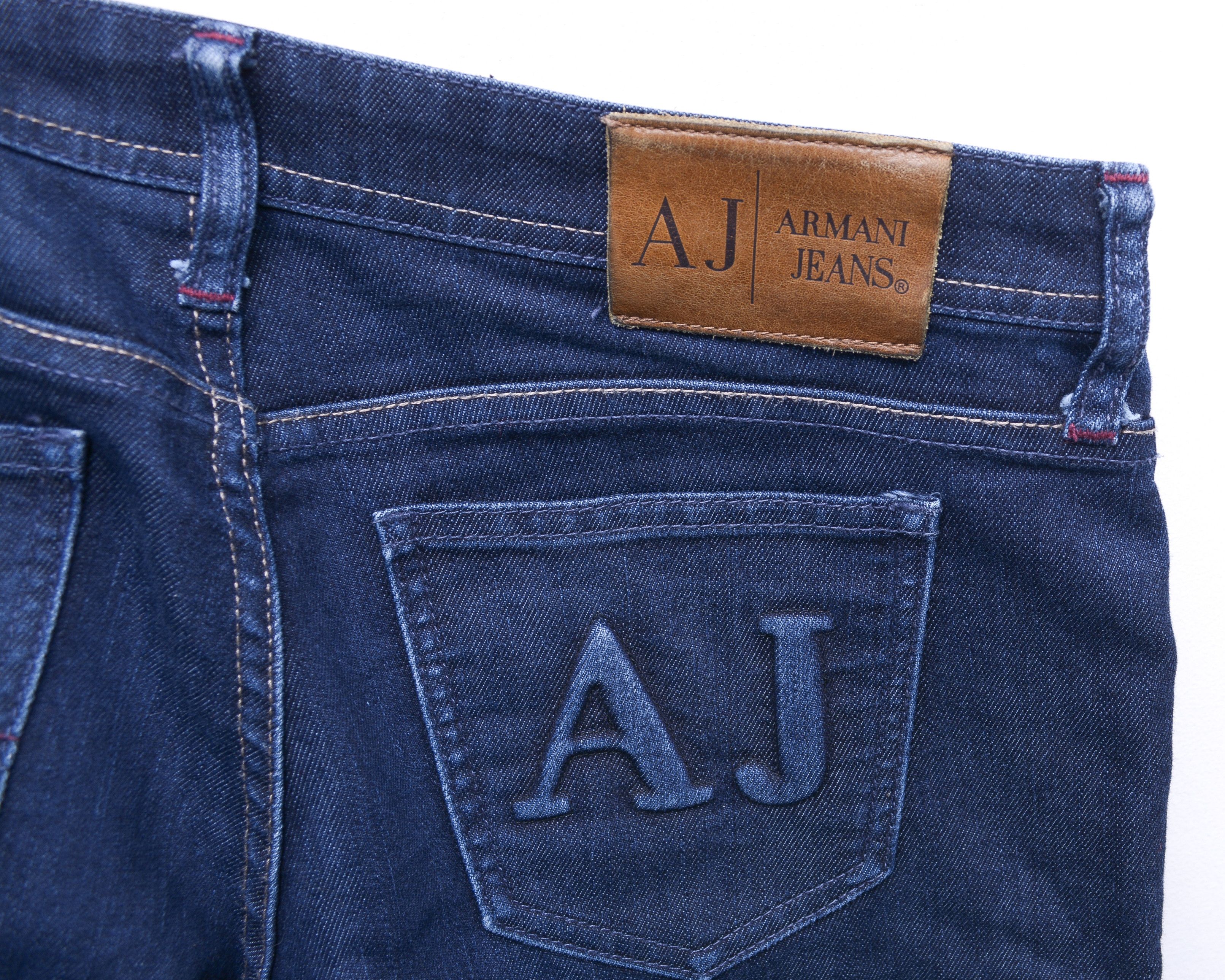 Armani × Japanese Brand Jeans Indigo 009 Women W30 Trousers Pants Denim Raw Straight Size 30" / US 8 / IT 44 - 6 Thumbnail