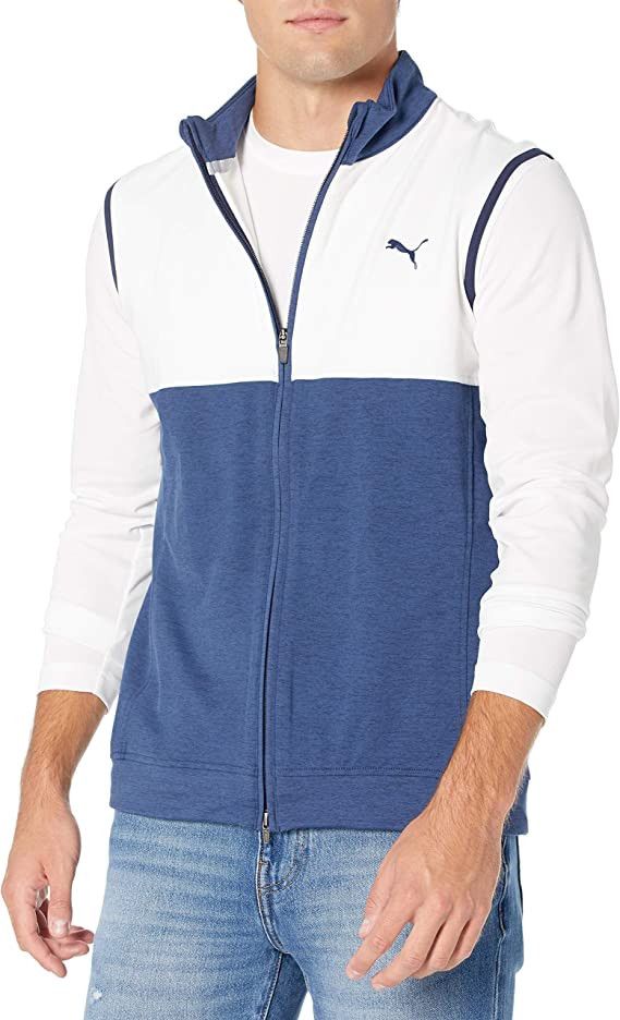 PUMA Golf Cloudspun Warm up Vest Peacoat White