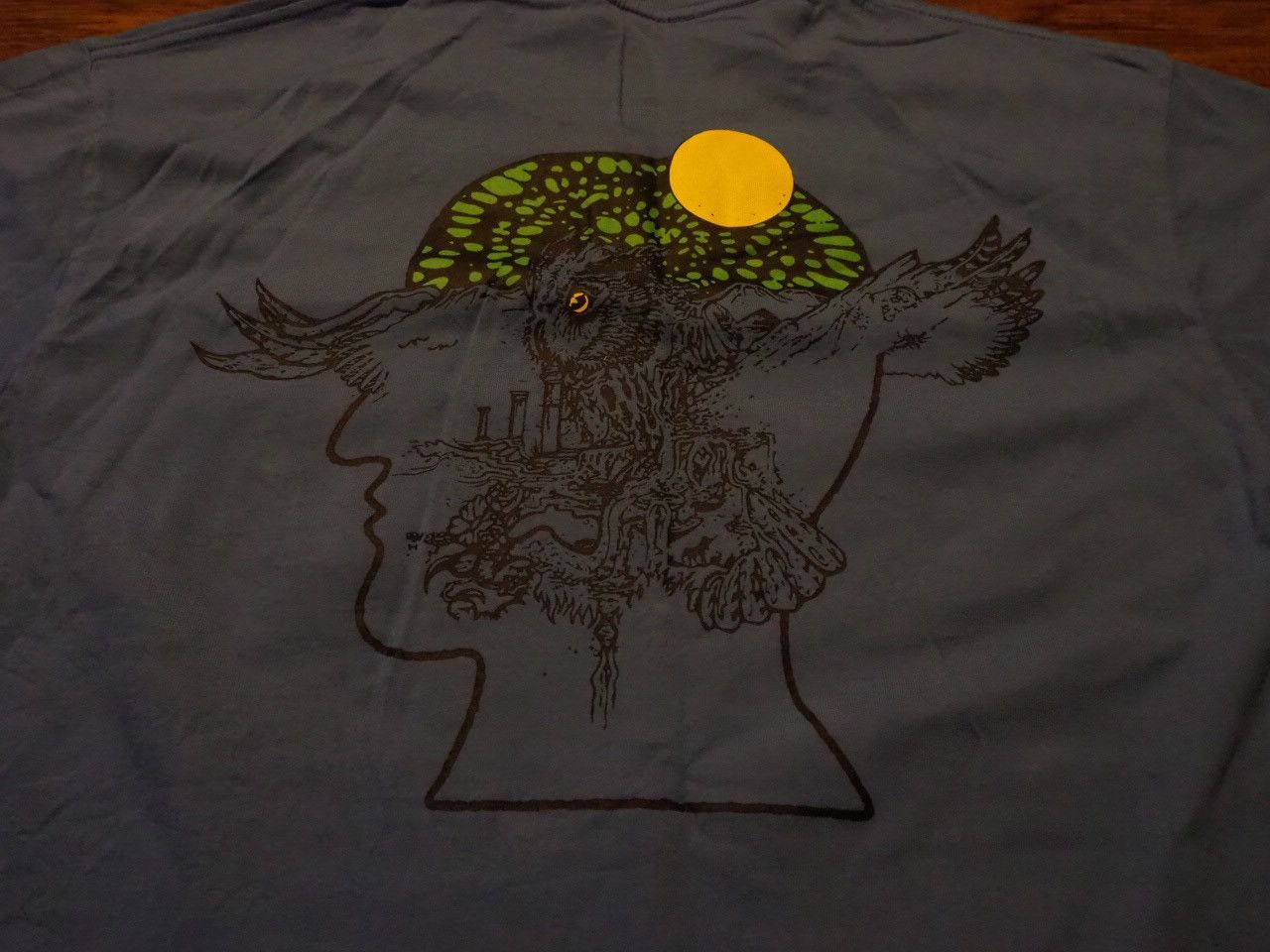 Brain Dead ELECTRIC OWL T-SHIRT - CHINA BLUE Size US S / EU 44-46 / 1 - 5 Thumbnail