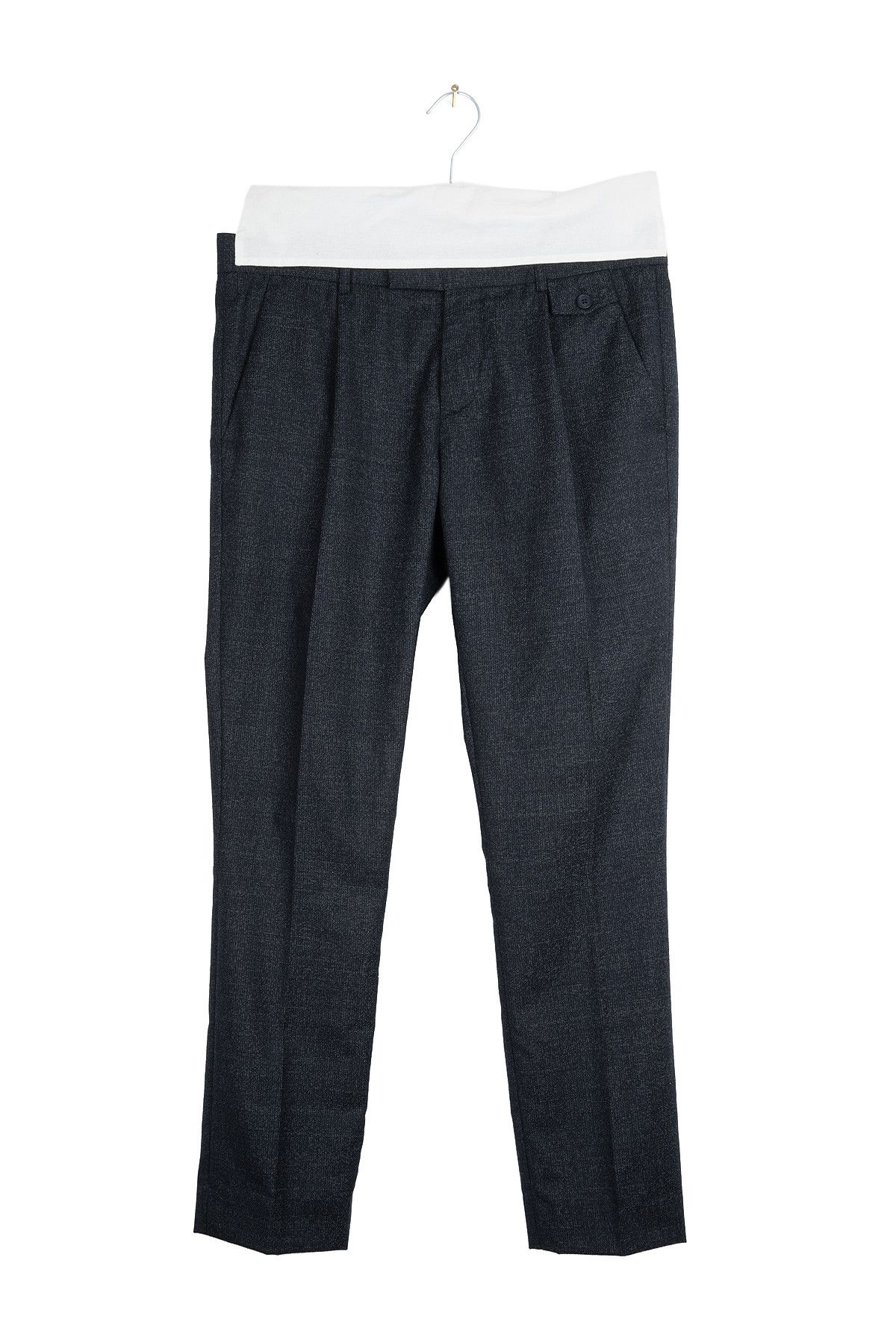 image of Raf Simons 2009 Single Pleated Trousers 48 in Grey, Men's (Size 32)