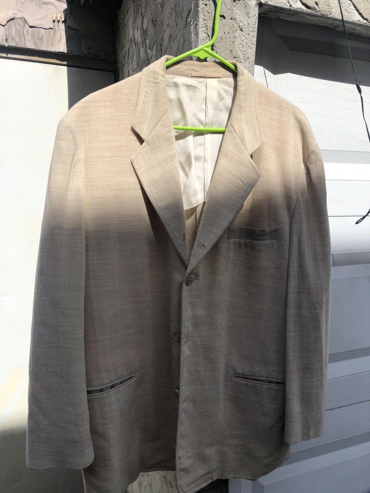 COMME des GARCONS Nylon Linen Round collar Military jacket GE-J071 Khaki olive system XS main image 1