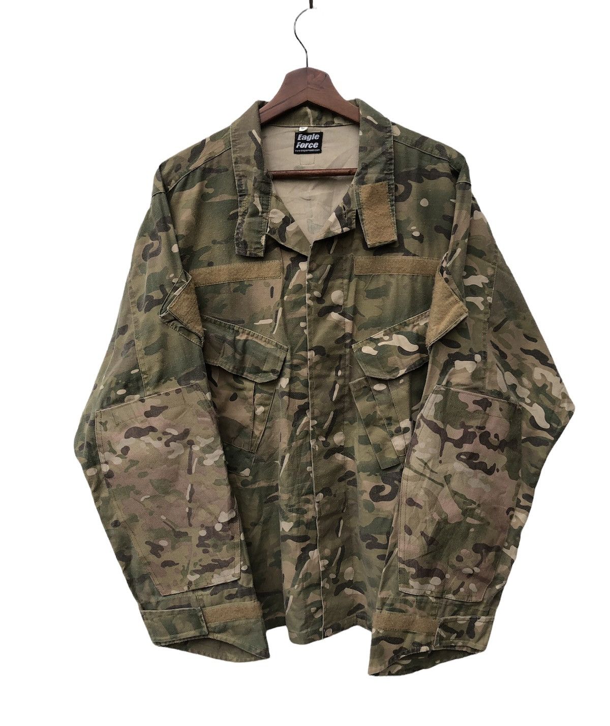 Vintage 🏷 CAMOUFLAGE JACKET TACTICAL POCKET UTILITY ARMY STYLE Size US L / EU 52-54 / 3 - 3 Thumbnail