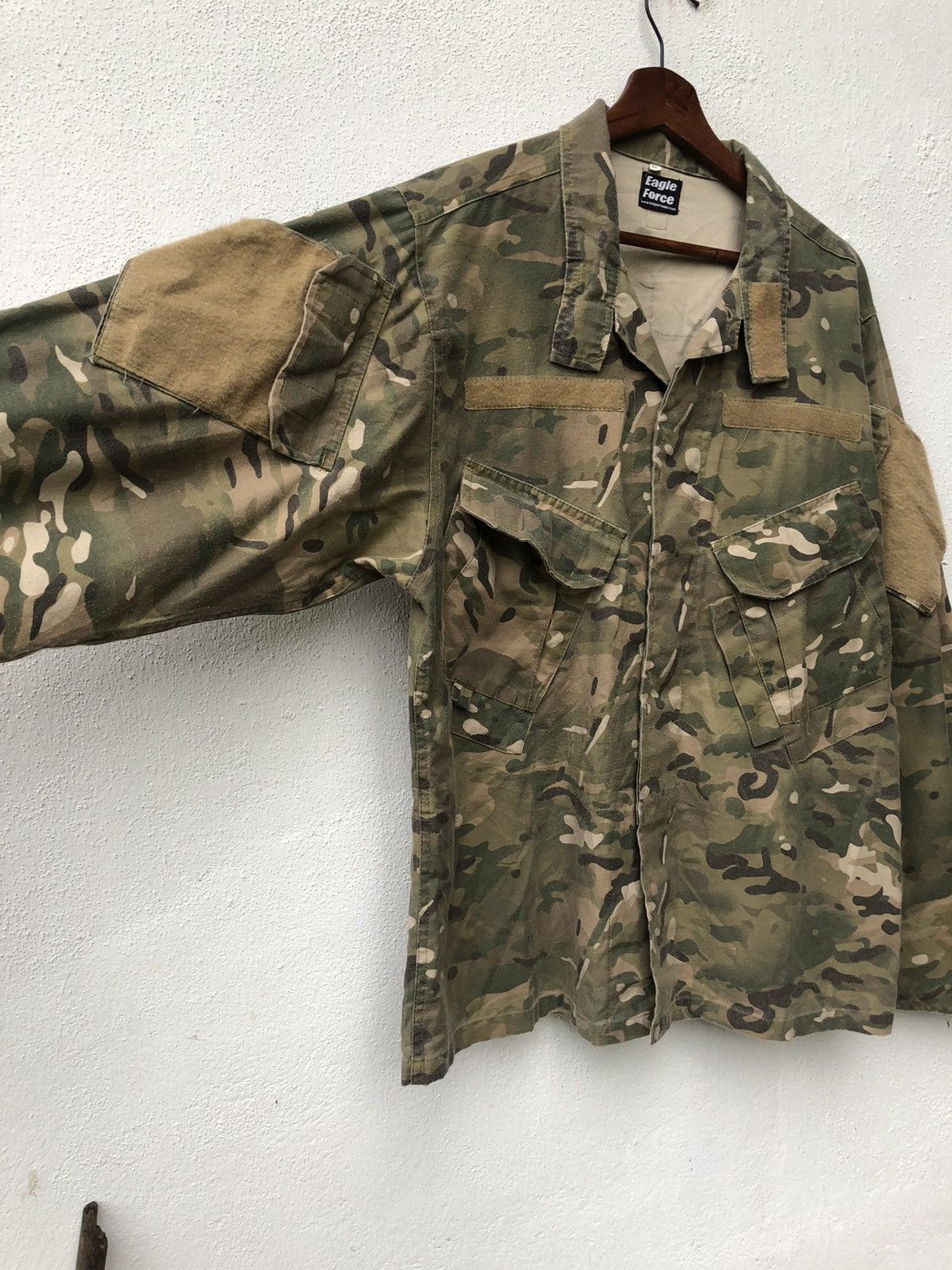 Vintage 🏷 CAMOUFLAGE JACKET TACTICAL POCKET UTILITY ARMY STYLE Size US L / EU 52-54 / 3 - 4 Thumbnail