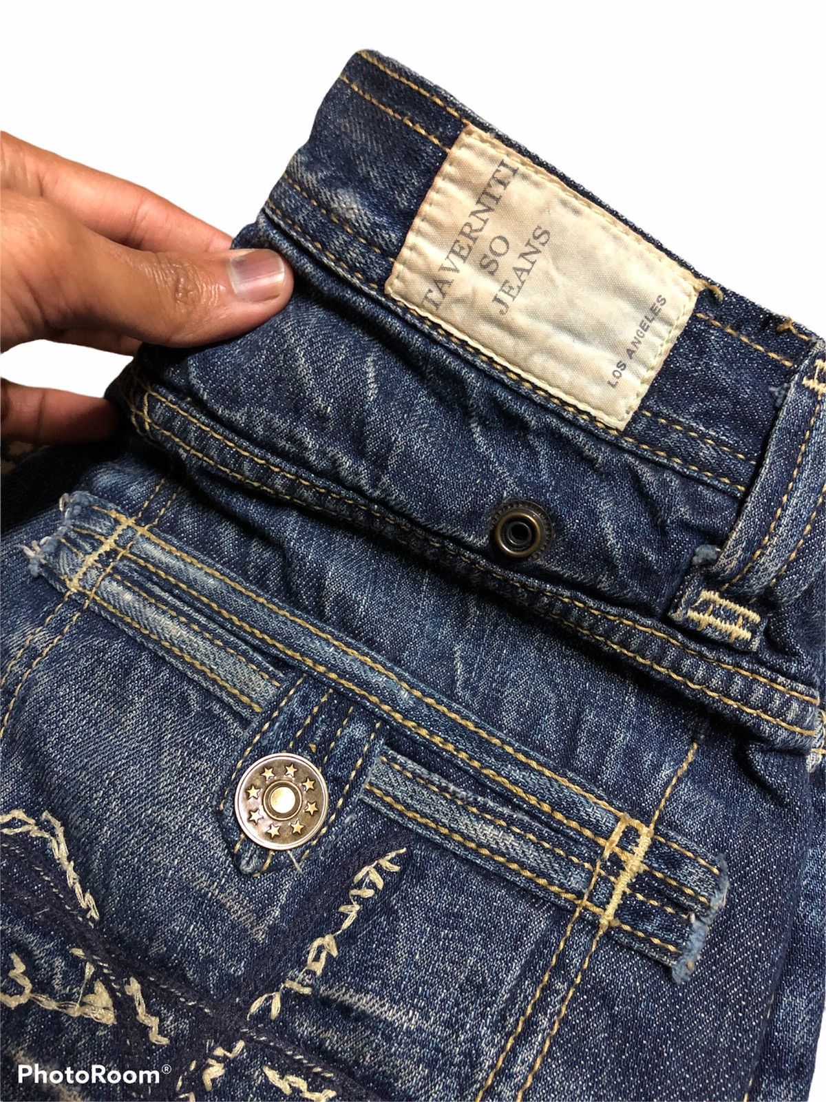 Jimmy Taverniti FLARED⚡️TAVERNITI SO JEANS LENNY DENIM Size US 29 - 6 Thumbnail