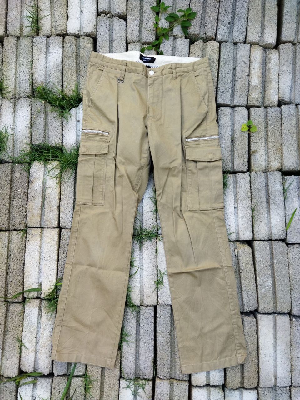 image of Beams Plus beams Heart Japan Cargo Pants in Cream, Men's (Size 33)