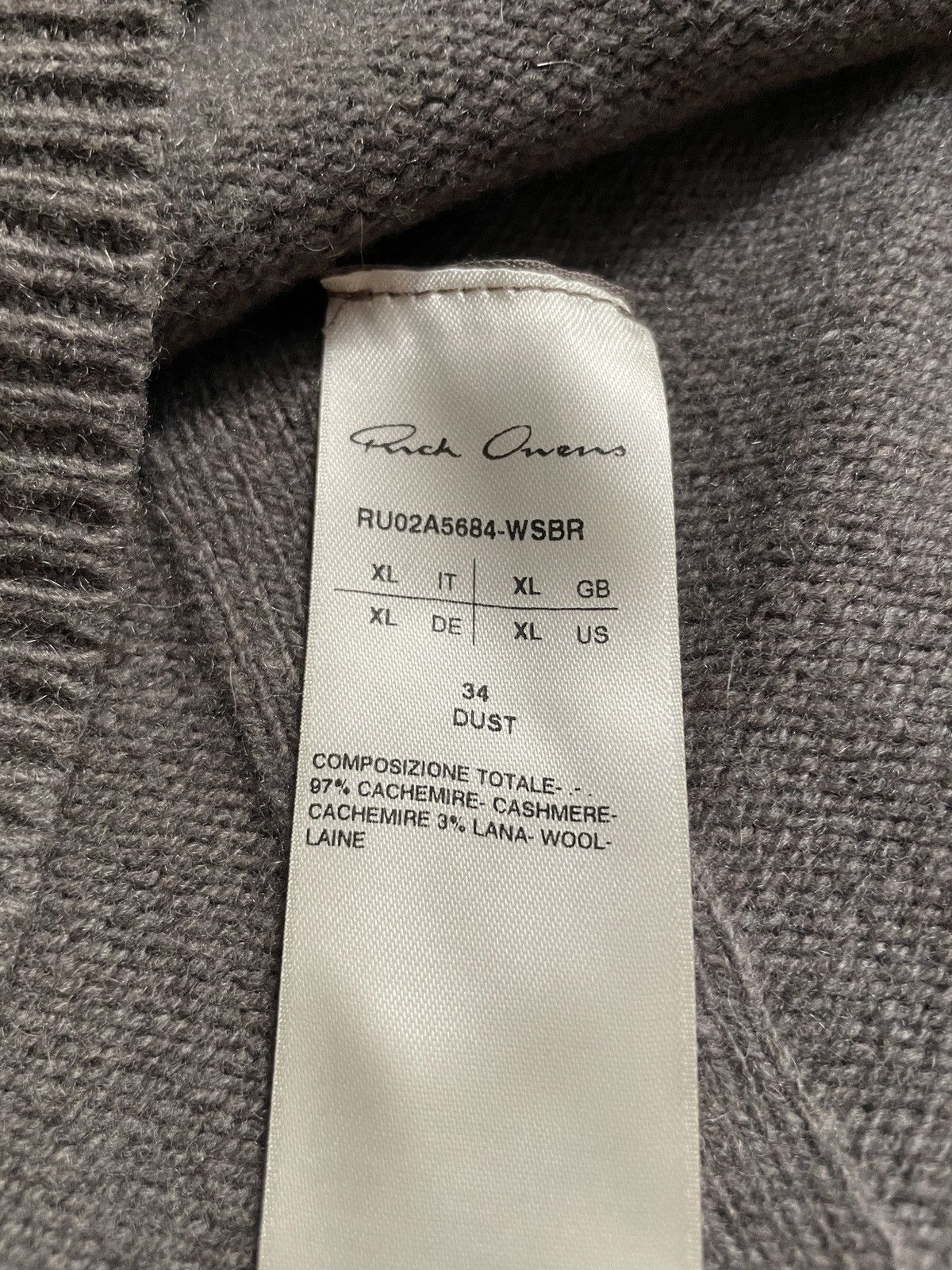 Rick Owens Rick Owens Dust Cashmere and wool-blend sweater Size US L / EU 52-54 / 3 - 5 Thumbnail