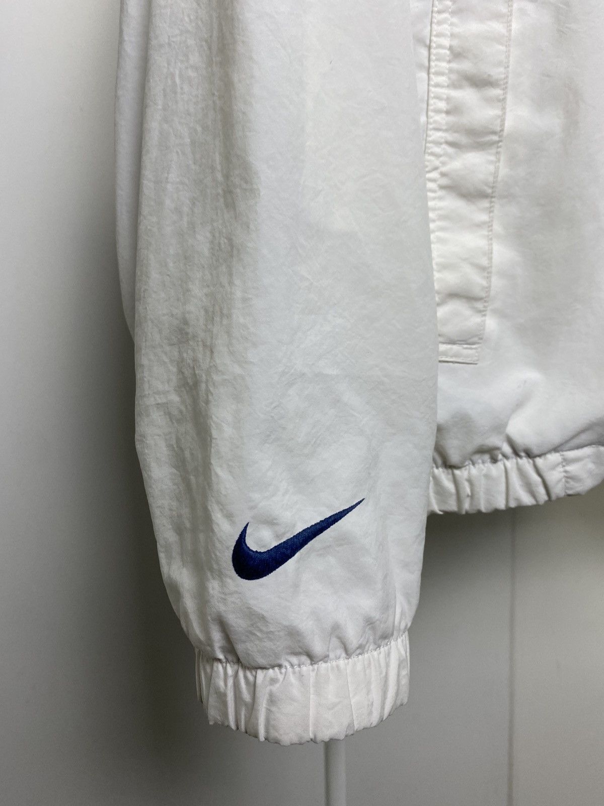 Nike × Vintage RARE! 90s Nike Court vintage white track jacket windbreaker Size US L / EU 52-54 / 3 - 6 Thumbnail