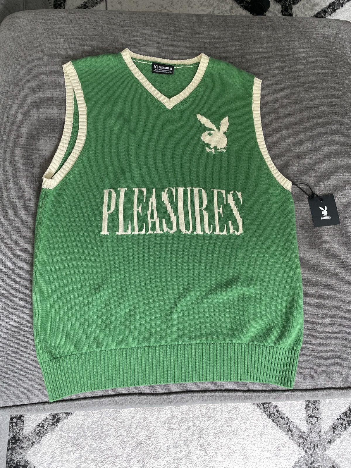 Pleasures PB Sweater Vest 'Green'