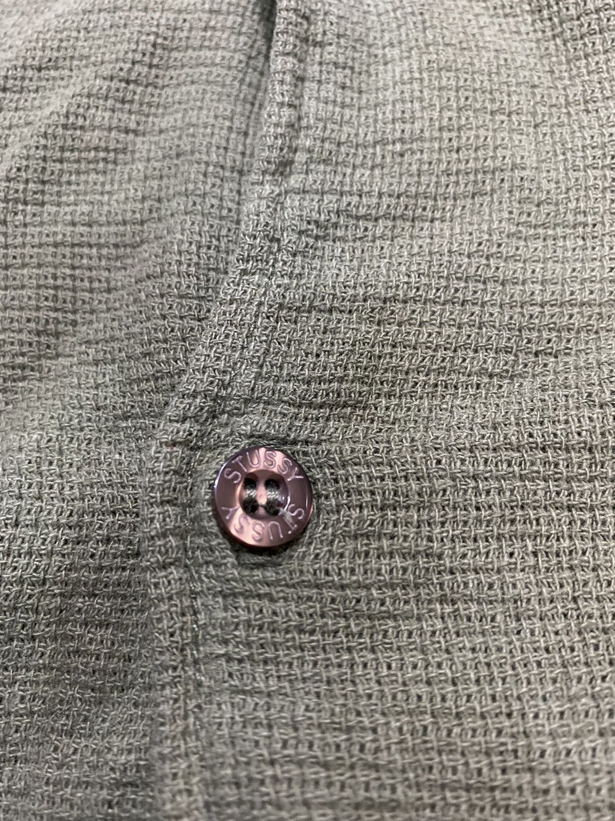 Stussy × Vintage 90s olive button up Size US L / EU 52-54 / 3 - 4 Thumbnail
