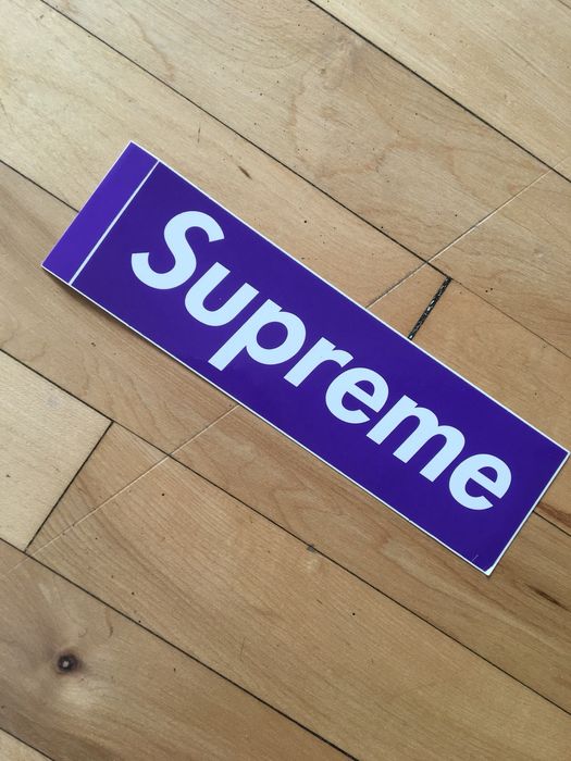 Supreme Purple Box Logo Sticker Grailed