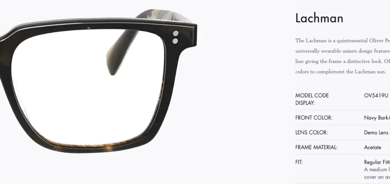 Oliver Peoples LACHMAN 53mm Optical Frames in Navy Bark Brown Horn Size ONE SIZE - 4 Thumbnail